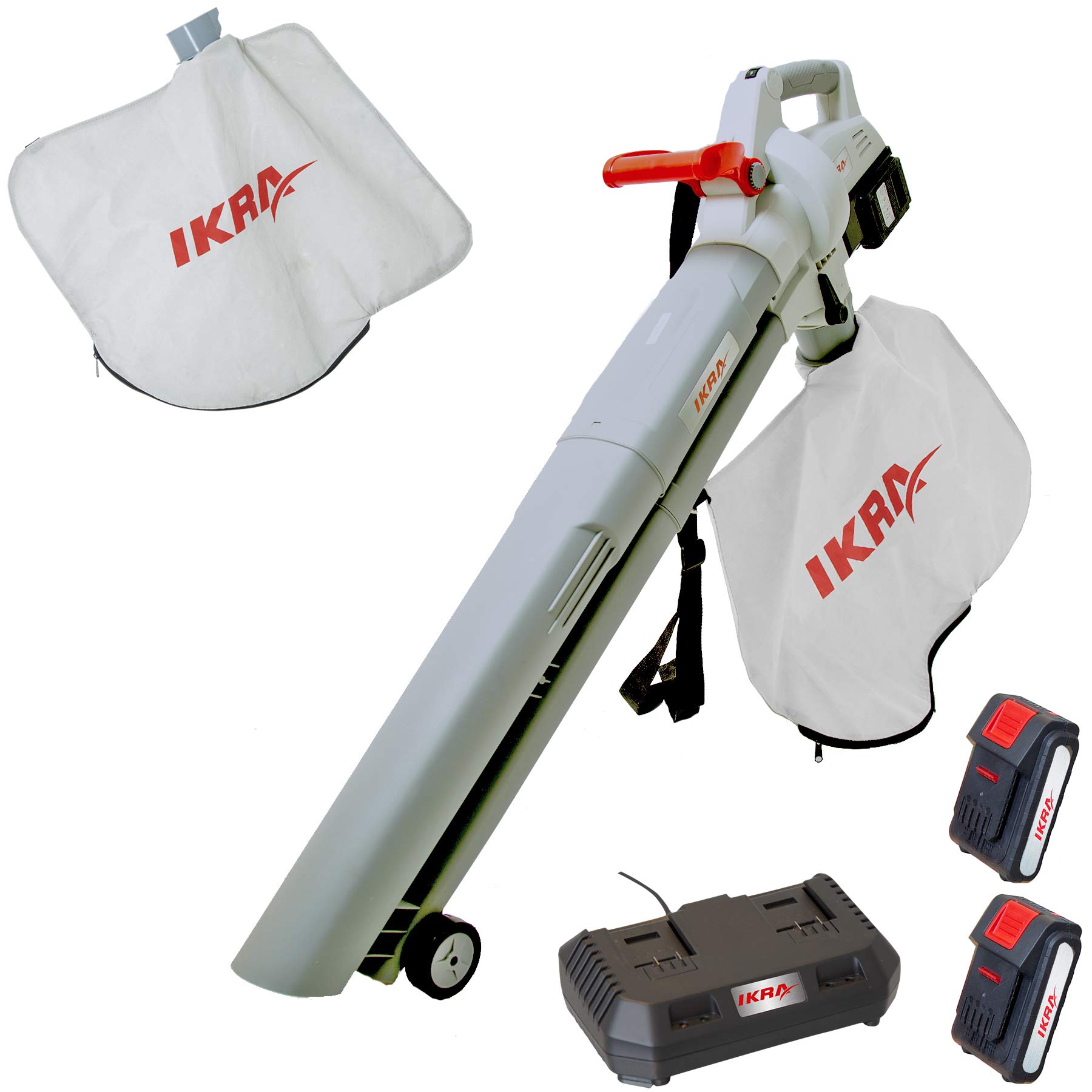 ikra-icbv-2-20-akku-3in1-laubbl-ser-laubsauger-h-cksler-inkl-2x-akku image 1