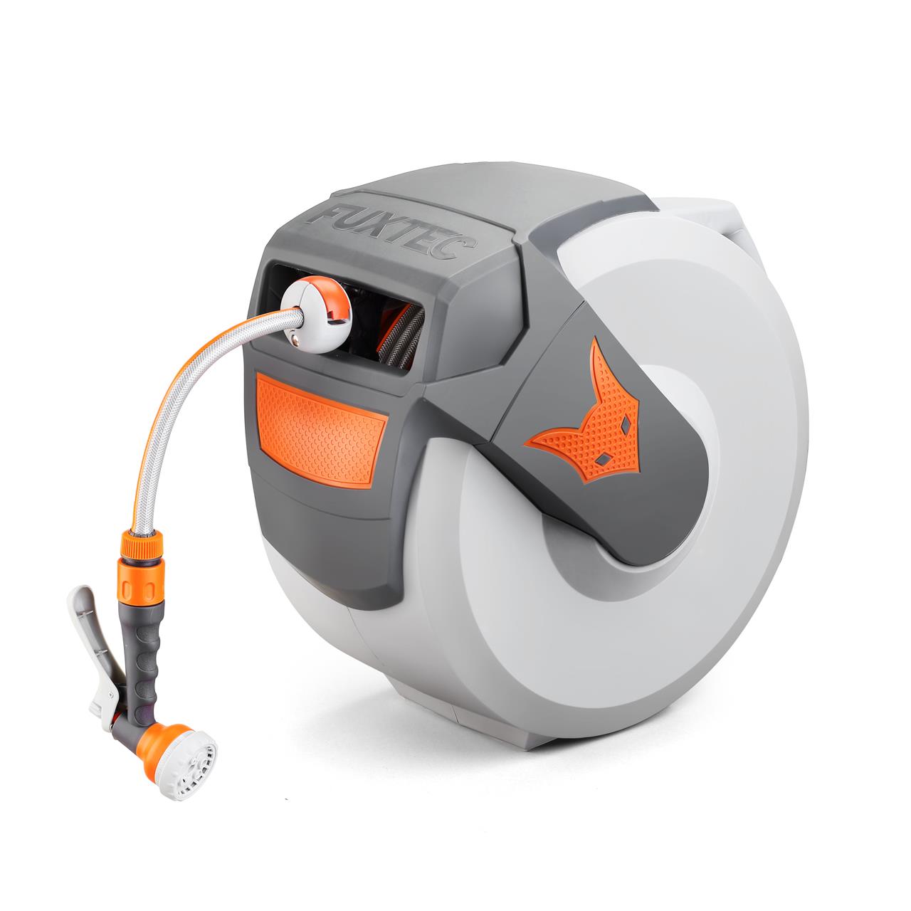 fuxtec-wasserschlauchaufroller-20m-rund-fx-wsa20-orange-grau-b-ware image 2