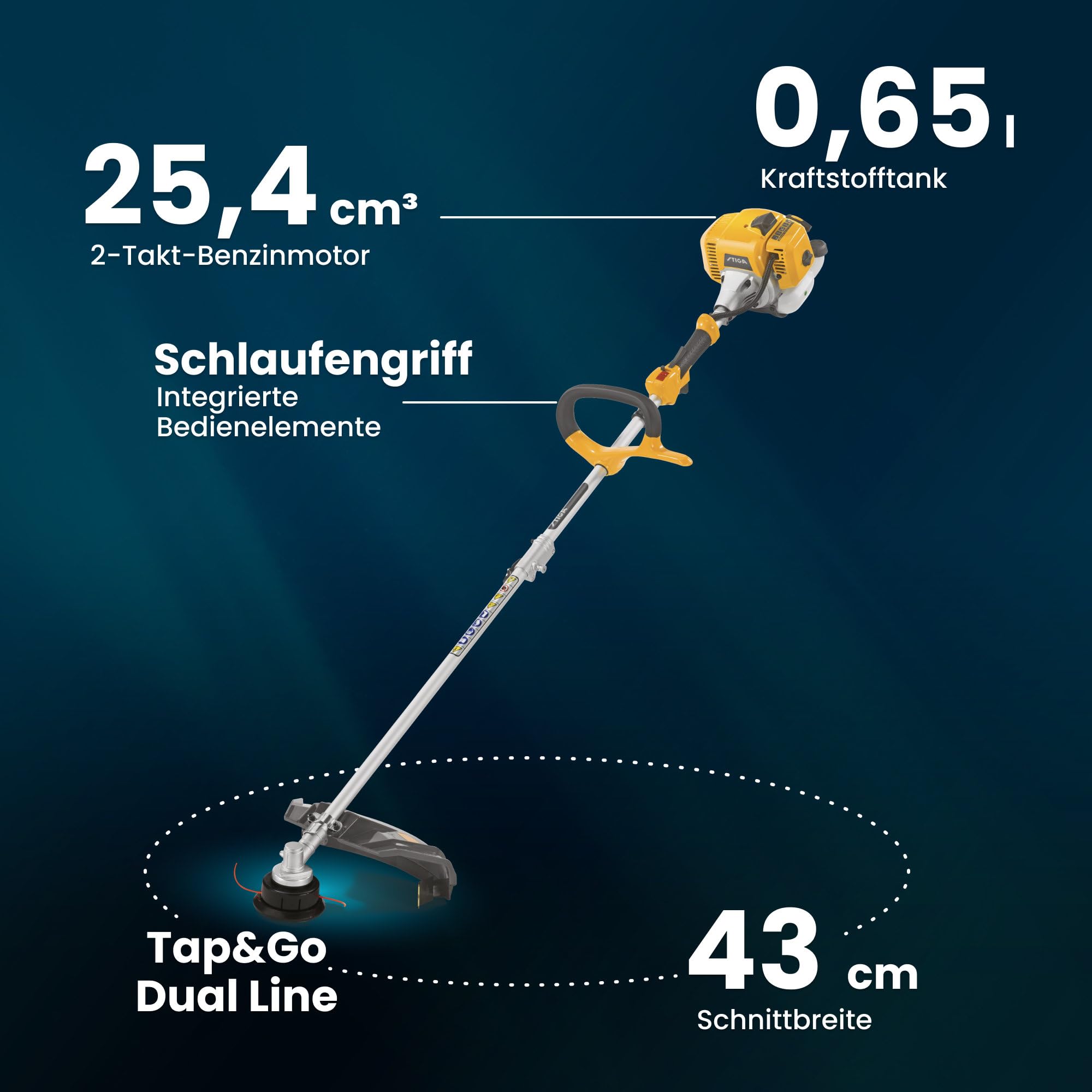 stiga-bc-330-a-benzin-motorsense-25-4-cm-43-cm-mit-fadenkopf-und-messer image 6
