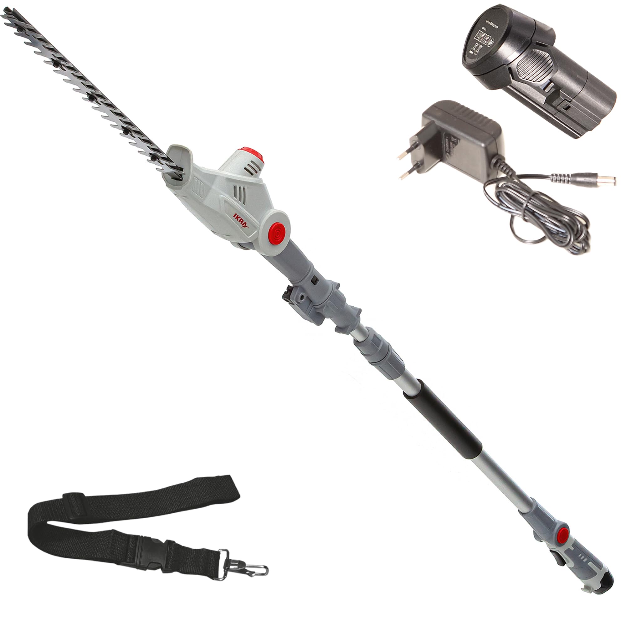 ikra-teleskop-heckenschere-iaths-1241-41-cm-bis-3-5-m-inkl-12v-akku-ladeger-t image 1