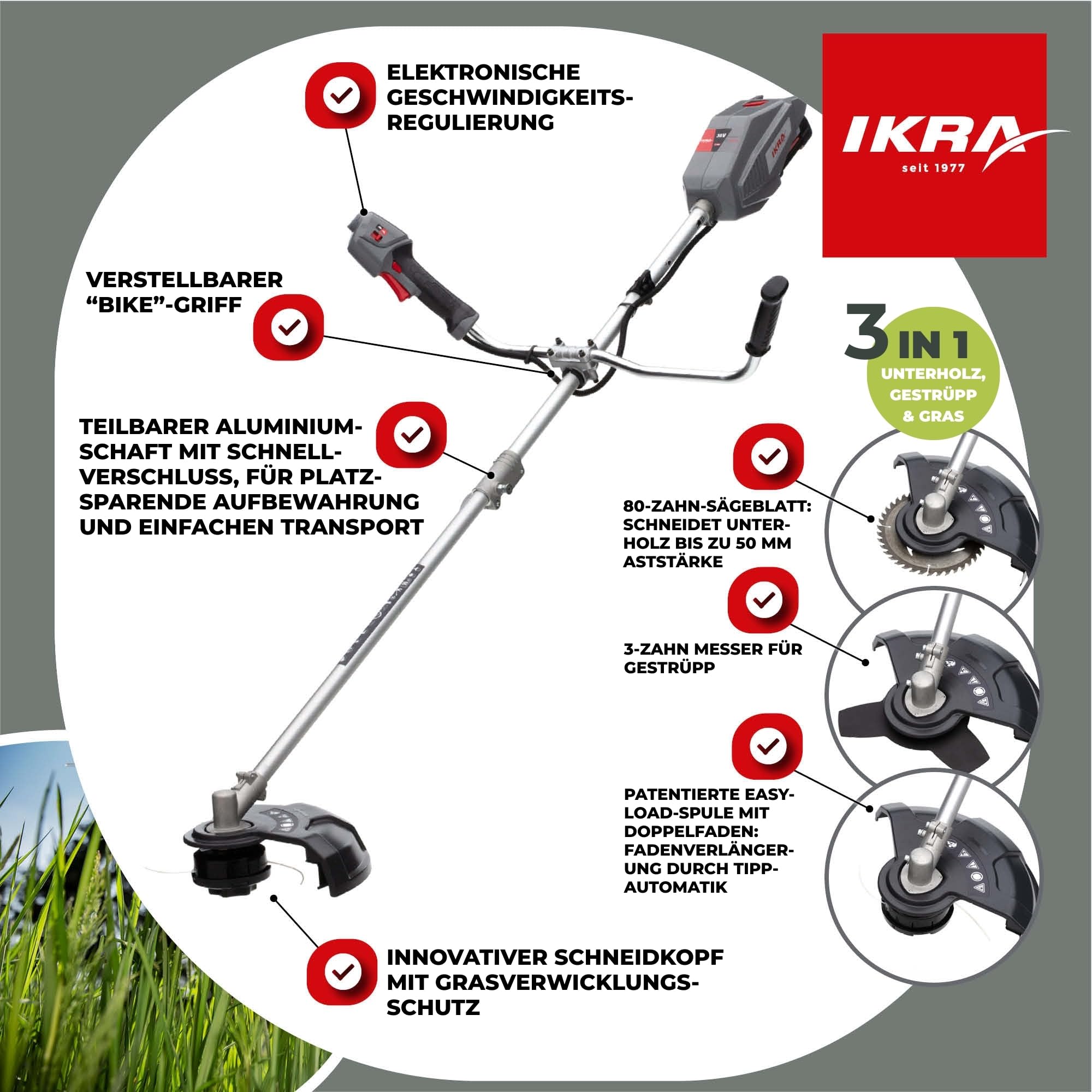 ikra-akku-freischneider-ib-bc-33-36v-4ah-bosch-akku-ladeger-t-3in1 image 4