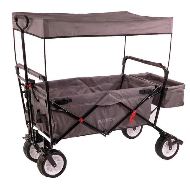fuxtec-bollerwagen-jw-76cg-grau-mit-sonnendach-b-ware-faltbar image 1