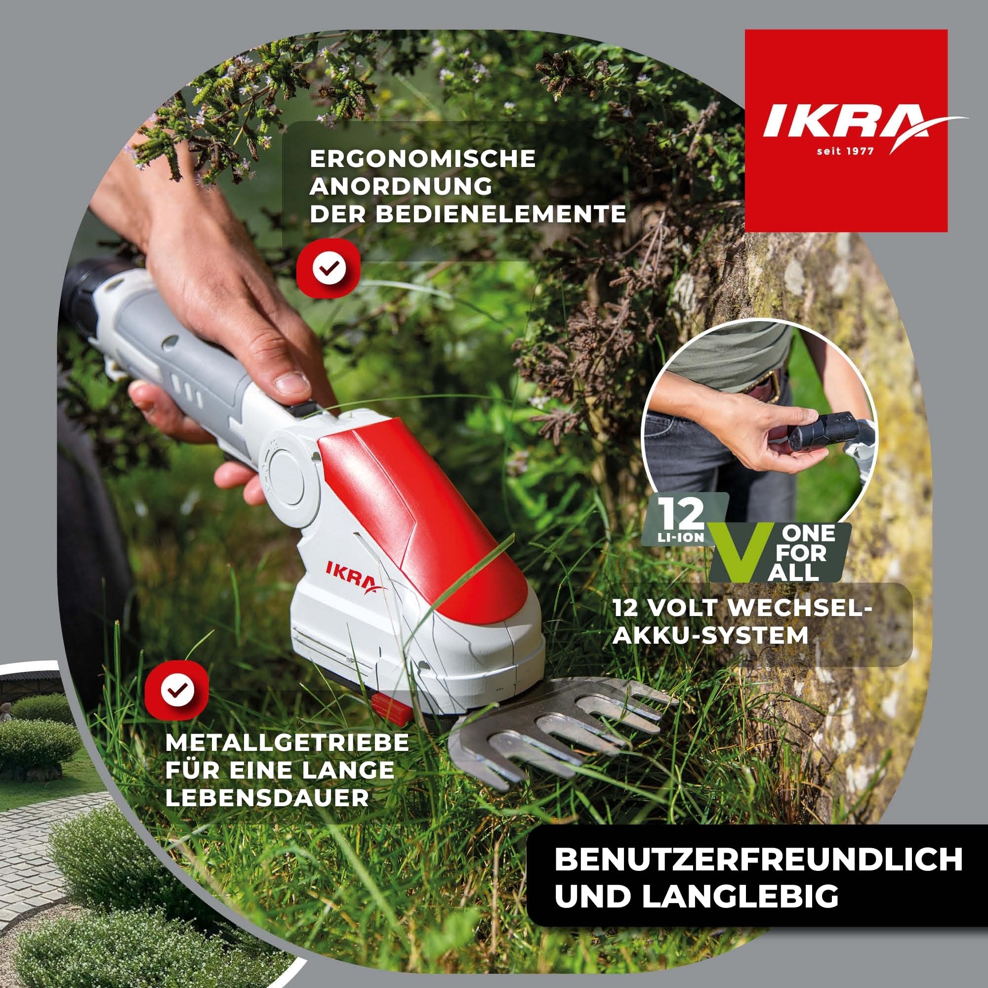 ikra-akku-grasschere-strauchschere-igbs-1210f-12v-2in1-inkl-teleskopstiel image 6