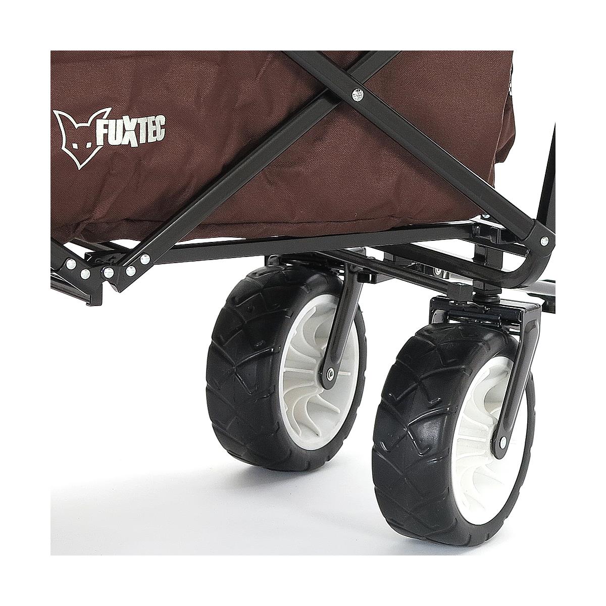 fuxtec-bollerwagen-jw-76cb-braun-faltbar-mit-sonnendach-b-ware image 6