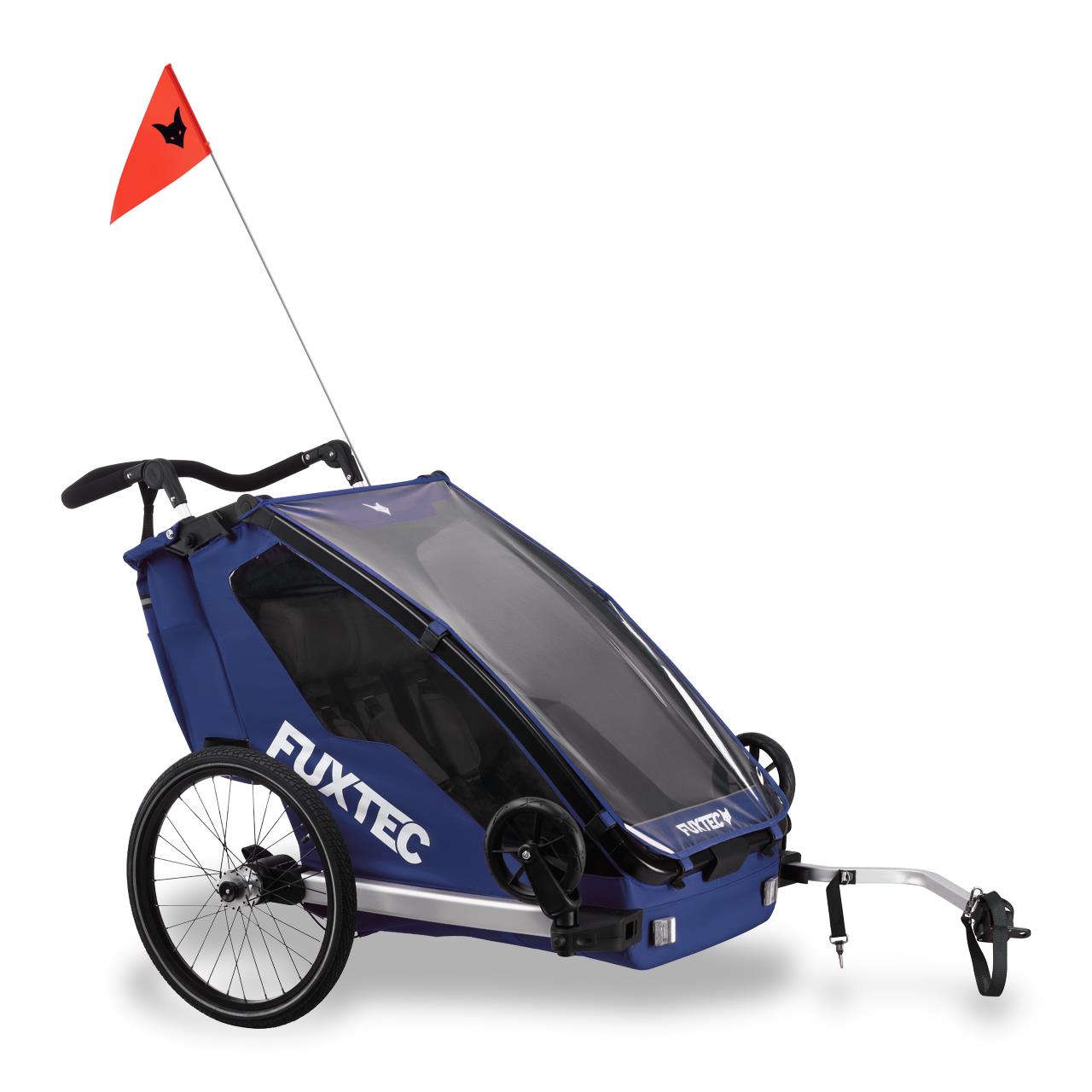 fuxtec-fahrradanh-nger-sportfux-fx-fa1-f-r-2-kinder-mit-buggy-set image 3