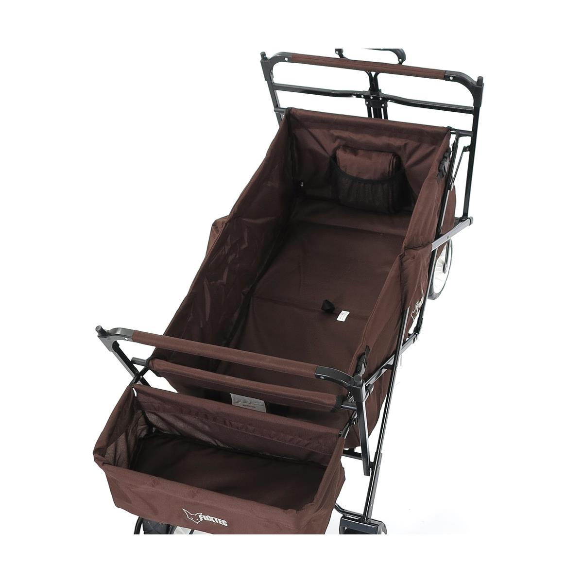 fuxtec-bollerwagen-jw-76cb-braun-faltbar-mit-sonnendach-b-ware image 7