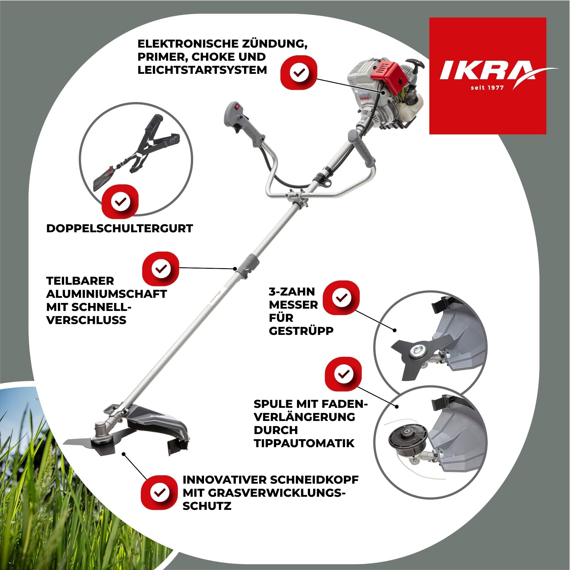 ikra-ibf-31-4-benzin-freischneider-mit-4-takt-motor-31-cm-inkl-fadenspule-3-zahn image 6