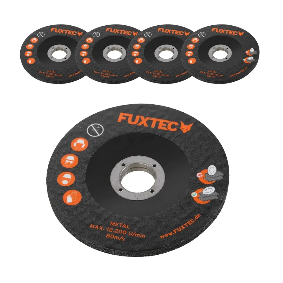 fuxtec-5er-set-115mm-schruppscheiben-115x6x22-2mm-f-r-akku-winkelschleifer-fx-e1 image 1