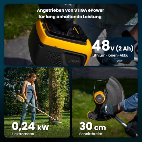 stiga-gt-500e-kit-akku-rasentrimmer-48-v-2-ah-30-cm-schnittbreite image 8