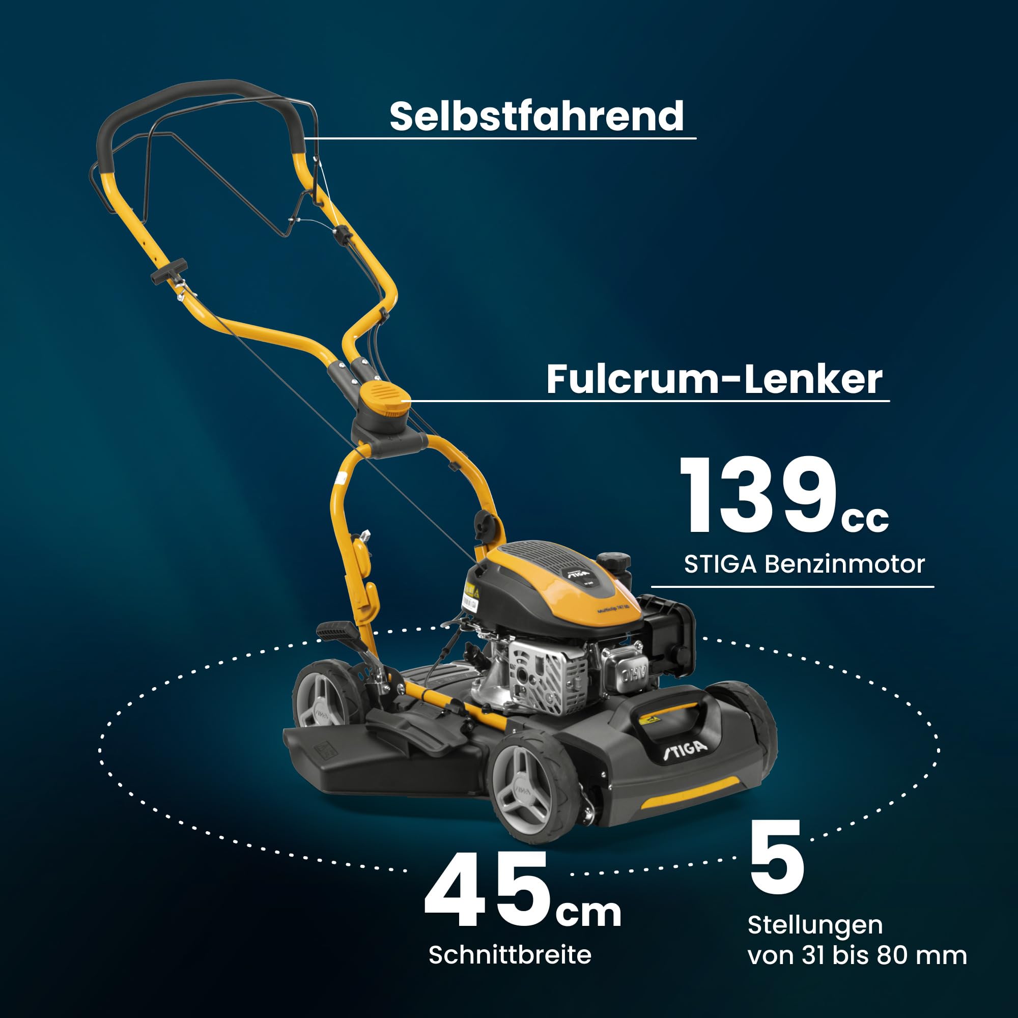 stiga-multiclip-747-sd-benzin-rasenm-her-selbstfahrend-45-cm-139-cm-mulchen image 7