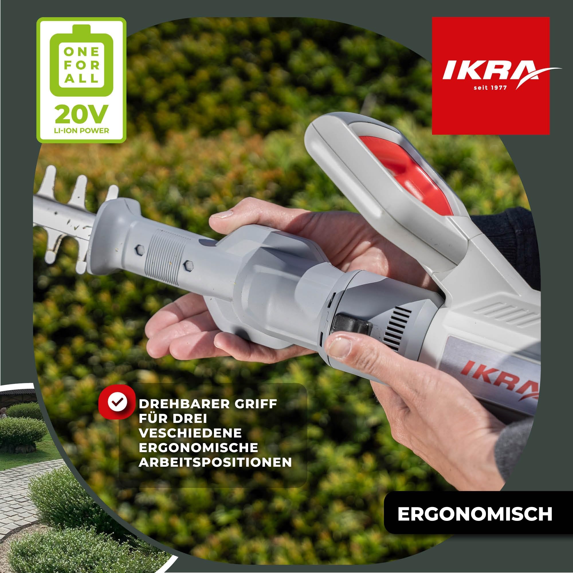 ikra-icph-2050-2in1-teleskop-heckenschere-20v-mit-2-akkus-und-schnelllader image 5