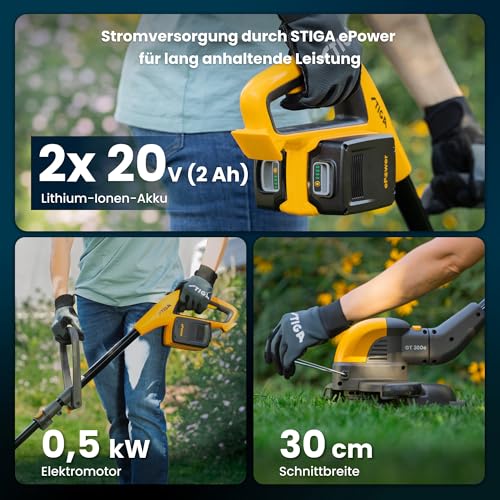 stiga-gt-300e-kit-akku-rasentrimmer-30-cm-inkl-2x-20v-2ah-akku-und-wand-ladestat image 8