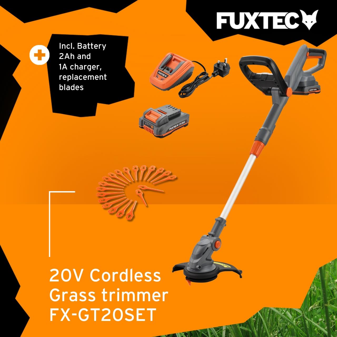 fuxtec-fx-gt20-20v-akku-rasentrimmer-set-inkl-akku image 2