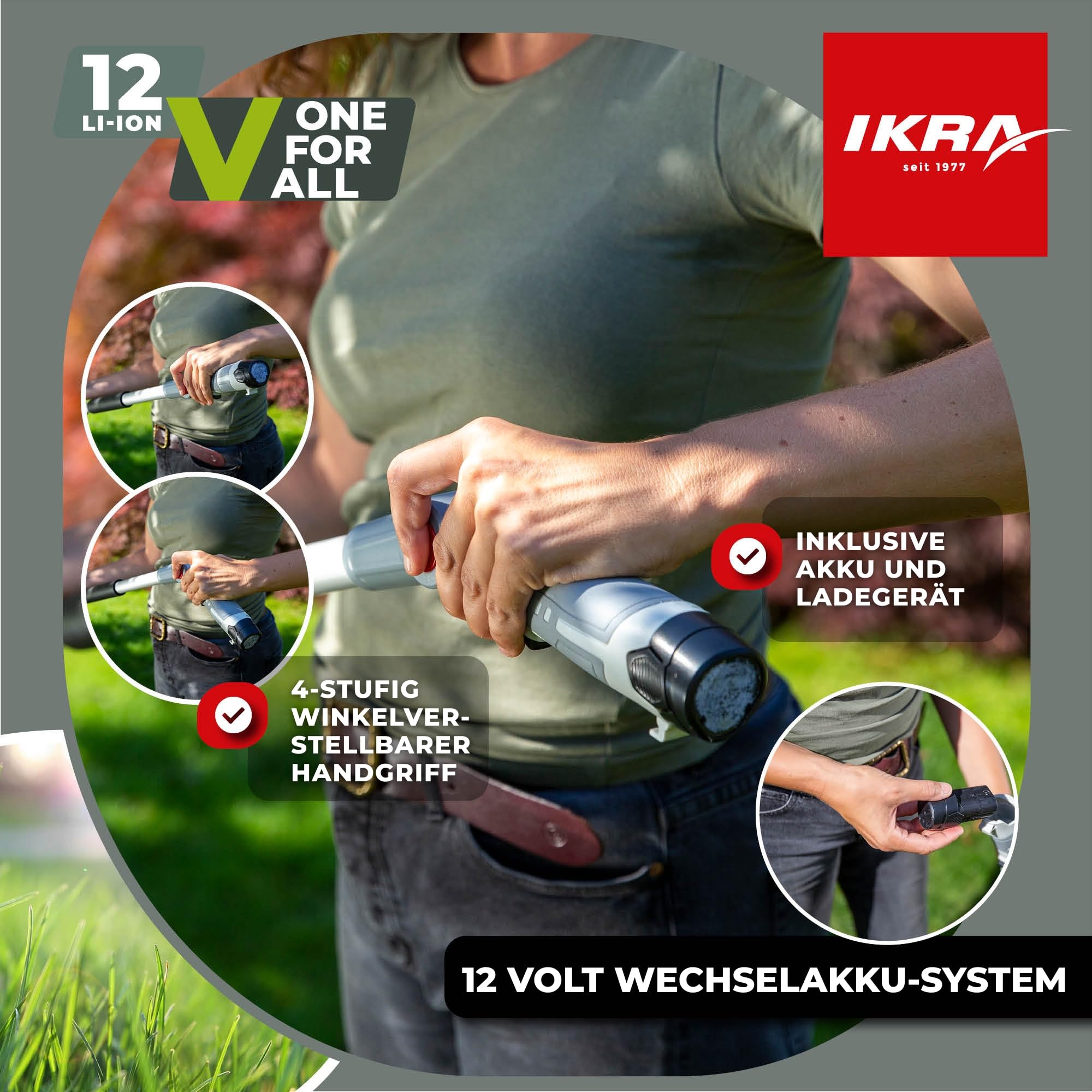 ikra-teleskop-heckenschere-iaths-1241-41-cm-bis-3-5-m-inkl-12v-akku-ladeger-t image 5