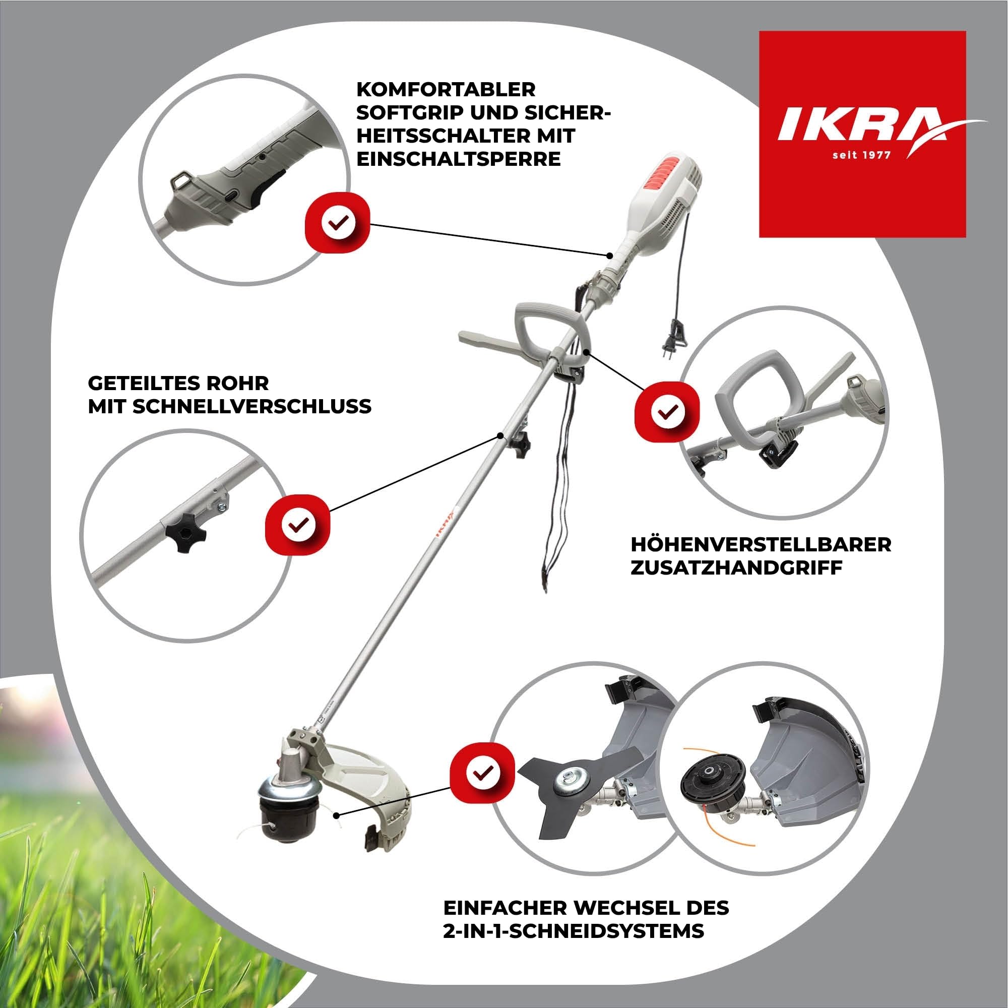 ikra-ies-1000-c-elektro-sense-1000-w-37-cm-faden-23-cm-messer-inkl-zubeh-r image 6