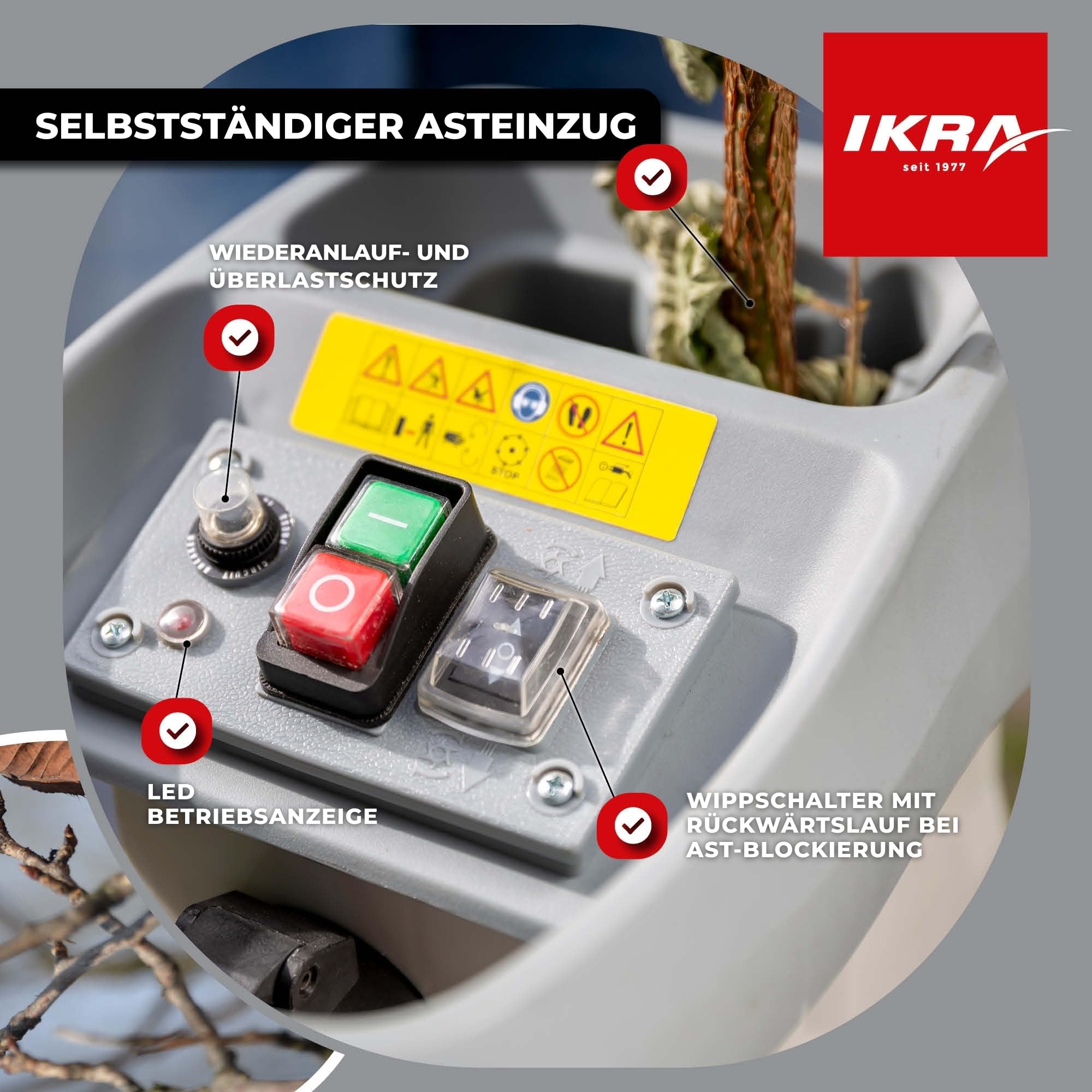 ikra-ilwh-3000-elektro-gartenh-cksler-walzenh-cksler-3000w-45mm-blauer-engel image 2