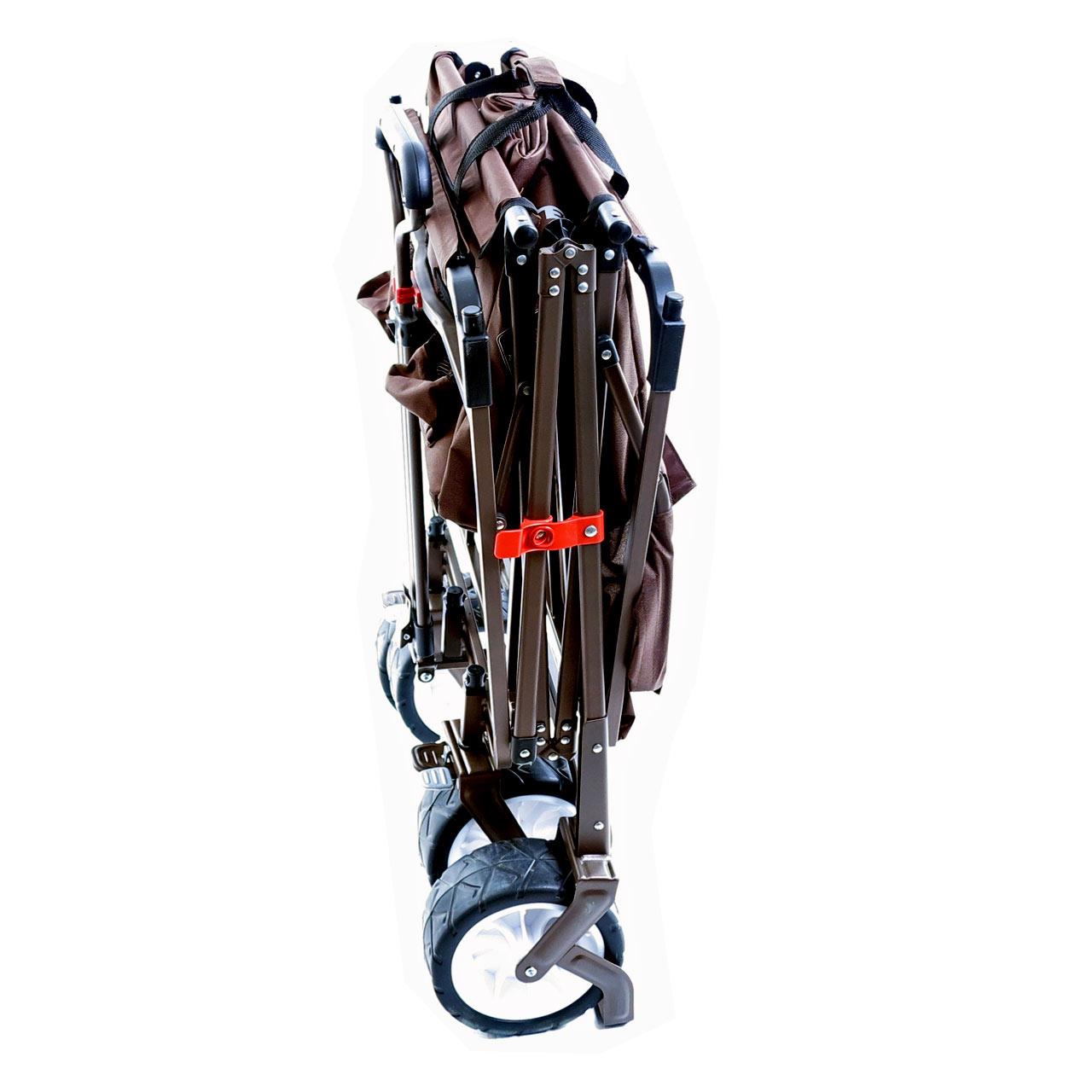 fuxtec-bollerwagen-jw-76cbr-braun-mit-sonnendach-b-ware-faltbar image 2