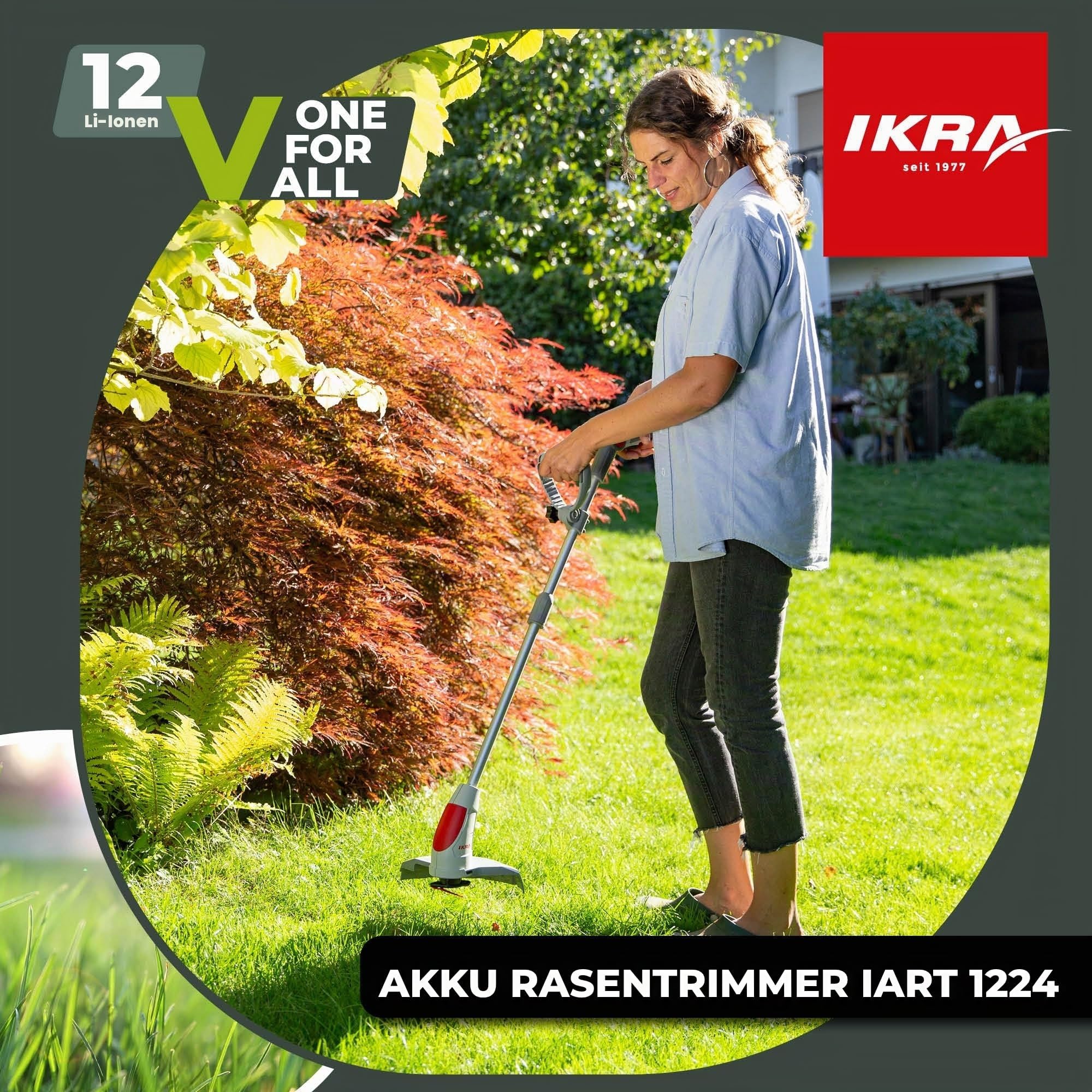 ikra-rasentrimmer-iart-1224-12-v-akku-trimmer-24-cm-inkl-akku image 2