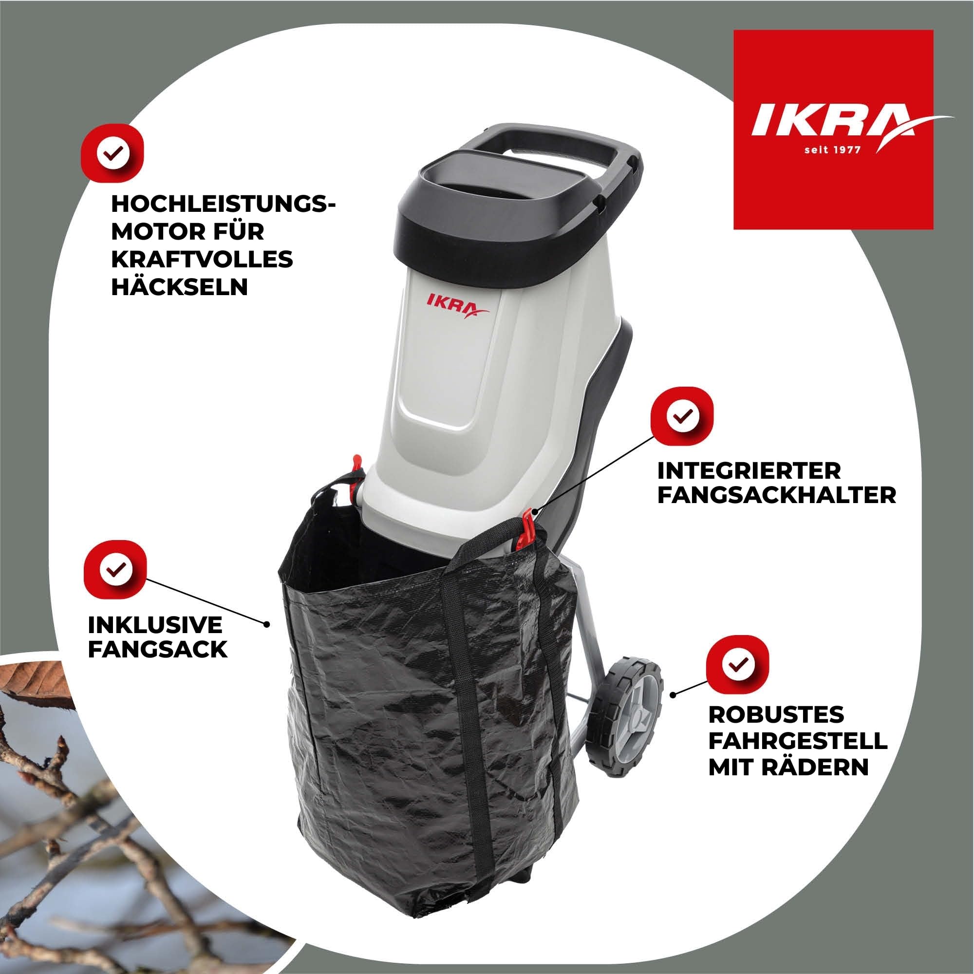 ikra-elektro-gartenh-cksler-imh-2800-2800w-bis-45-mm-inkl-ersatzmesser-fangsack- image 6