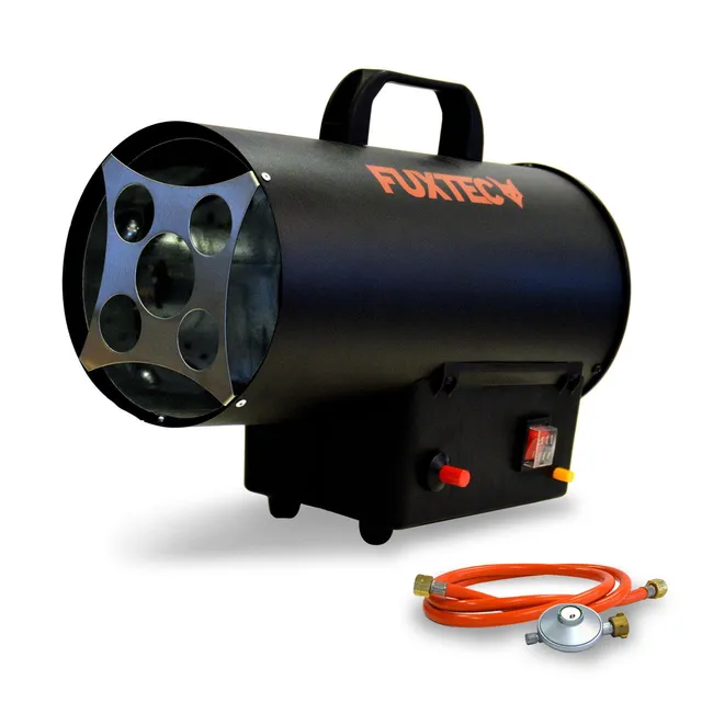 fuxtec-gasheizer-gh10-10-kw-industrie-heizstrahler-schwarz image 1