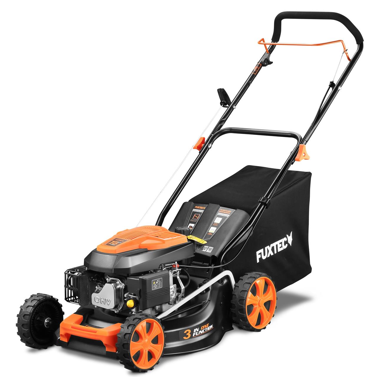 fuxtec-fx-rm4646eco-benzin-rasenm-her-46-cm-mit-146-ccm-und-stahlgeh-use image 2