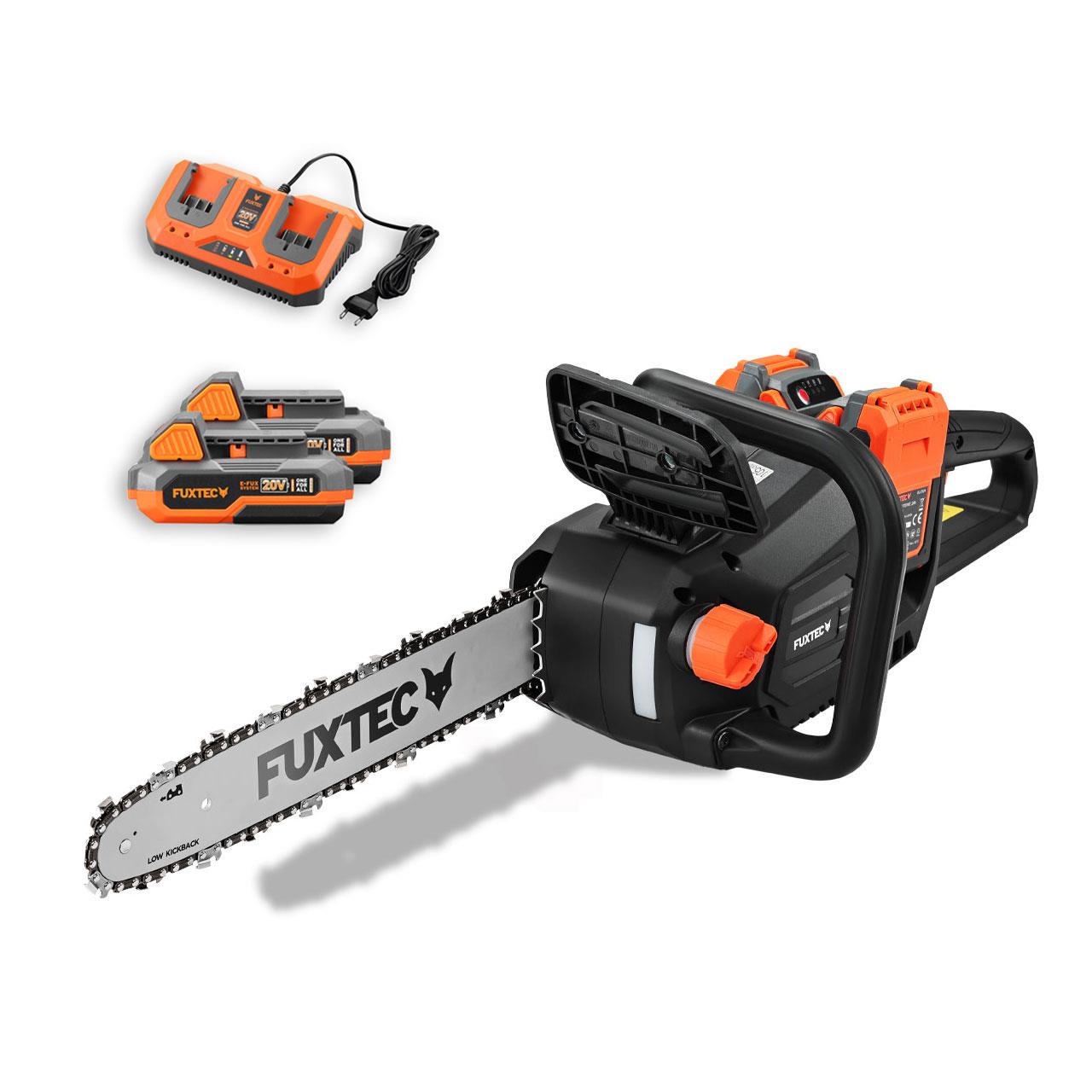 fuxtec-fx-e2ksset-40v-2x20v-akku-kettens-ge-14-zoll-mit-akku-und-ladeger-t-b-war image 1