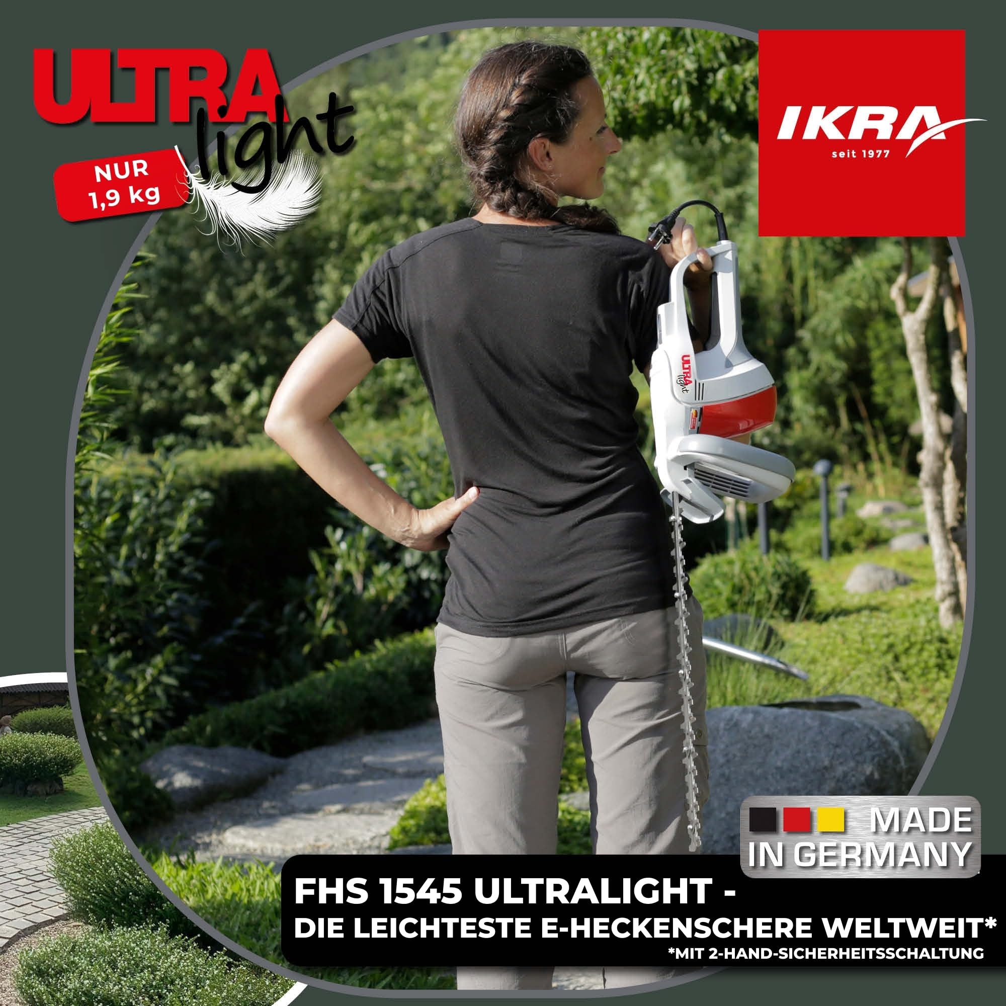 ikra-elektro-heckenschere-ultralight-fhs-1545-500w-45cm-1-9kg image 2