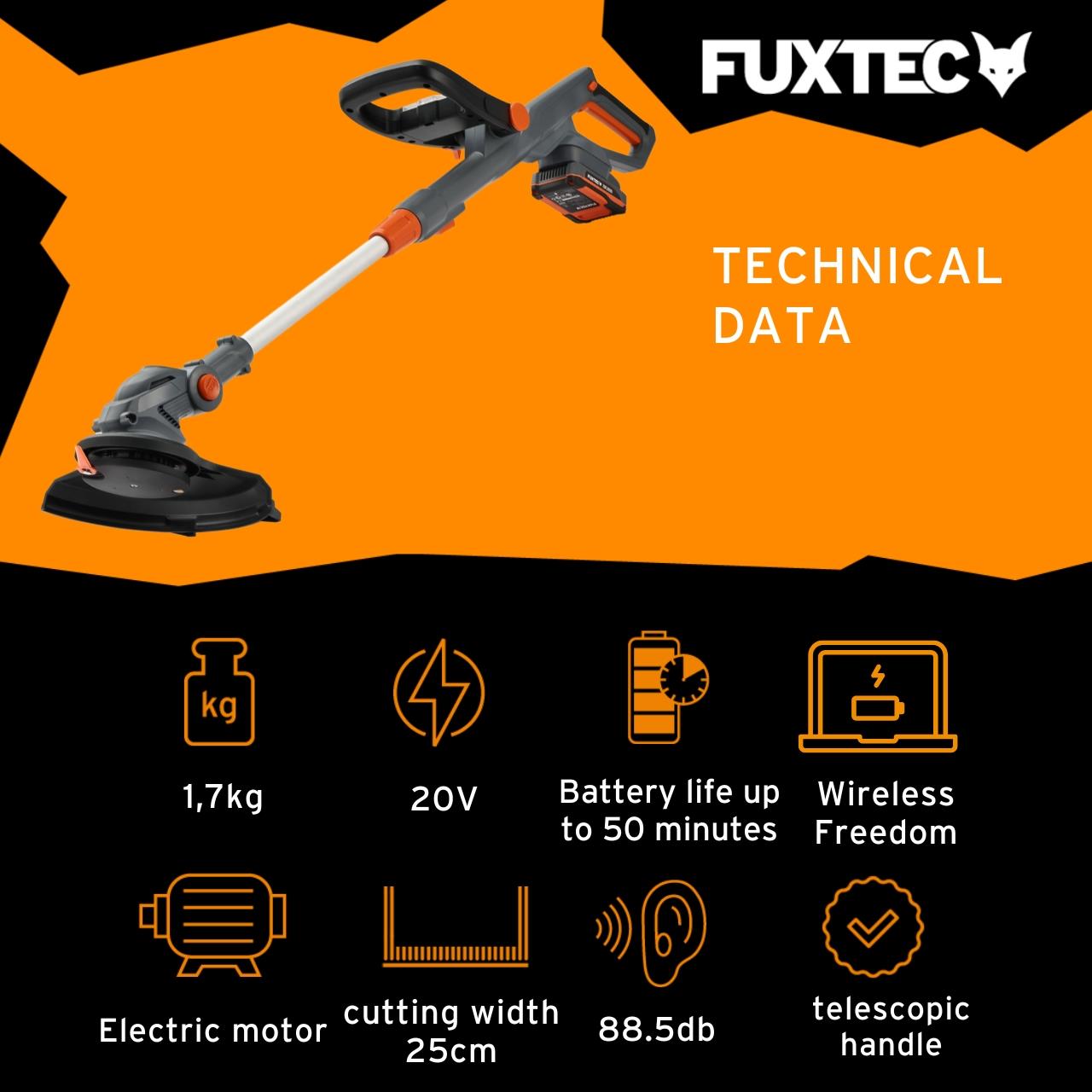 fuxtec-fx-gt20-20v-akku-rasentrimmer-set-inkl-akku image 3