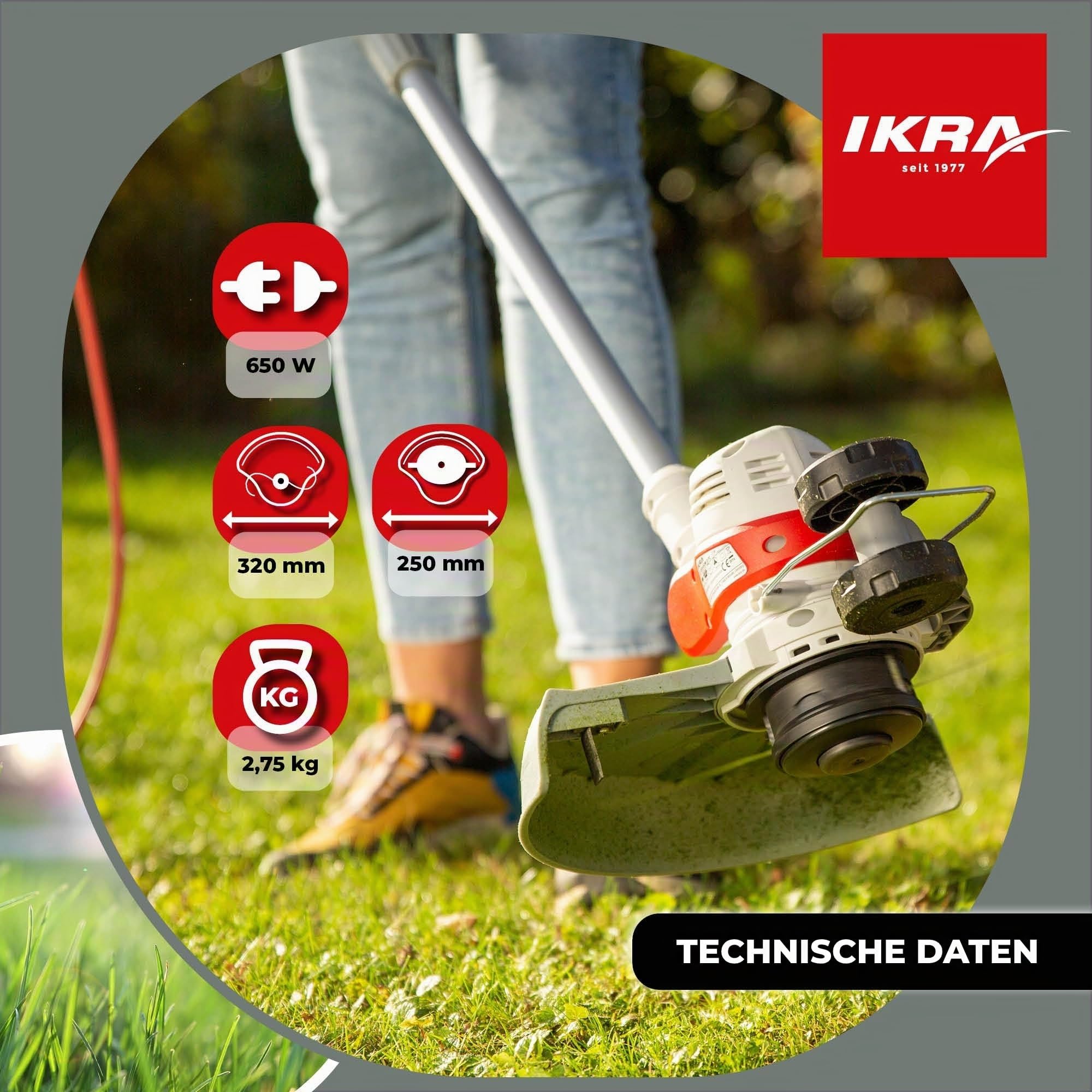ikra-2in1-elektro-rasentrimmer-igt-650-d-tc-650w-30-cm-mit-fadenspule-und-twincu image 5