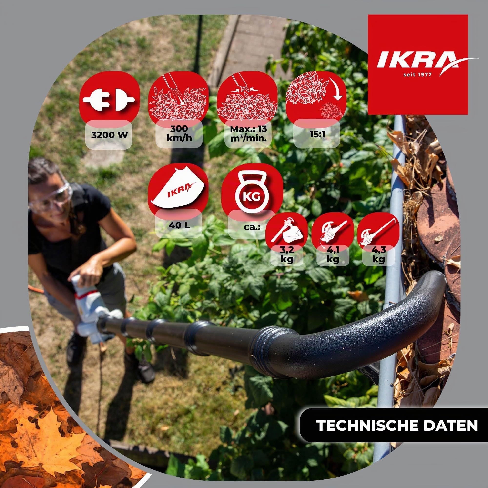 ikra-iebv-3200-elektro-laubsauger-laubbl-ser-3in1-3200-w image 7