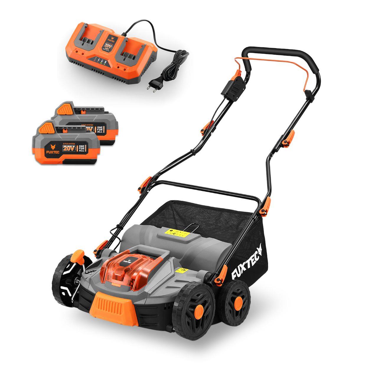 fuxtec-40v-akku-vertikutierer-set-fx-e2ve38set-mit-38-cm-und-45-l-b-ware image 1