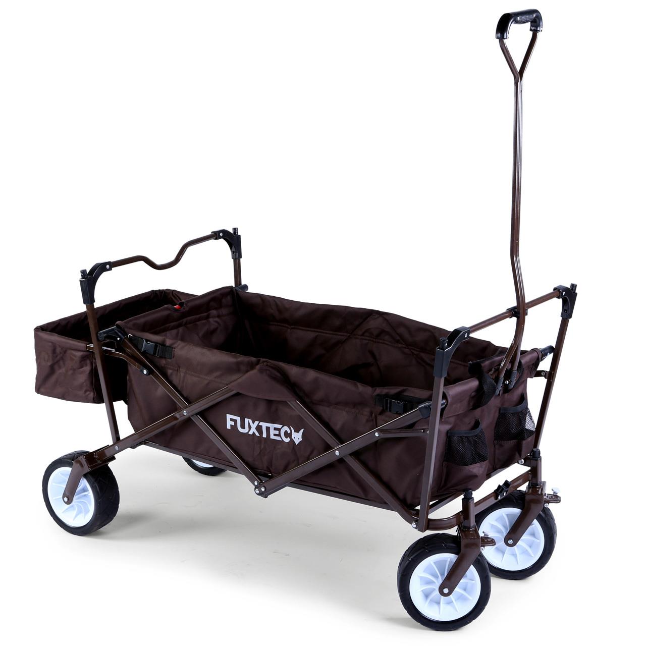 fuxtec-bollerwagen-fx-bw100-schokobraun-faltbar-bis-75-kg-b-ware image 6