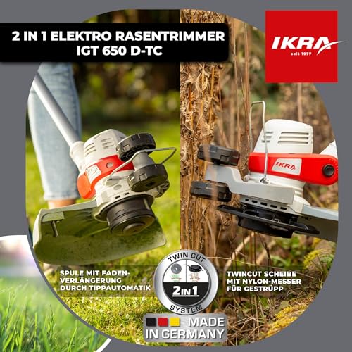 ikra-2in1-elektro-rasentrimmer-igt-650-d-tc-650w-30-cm-mit-fadenspule-und-twincu image 8
