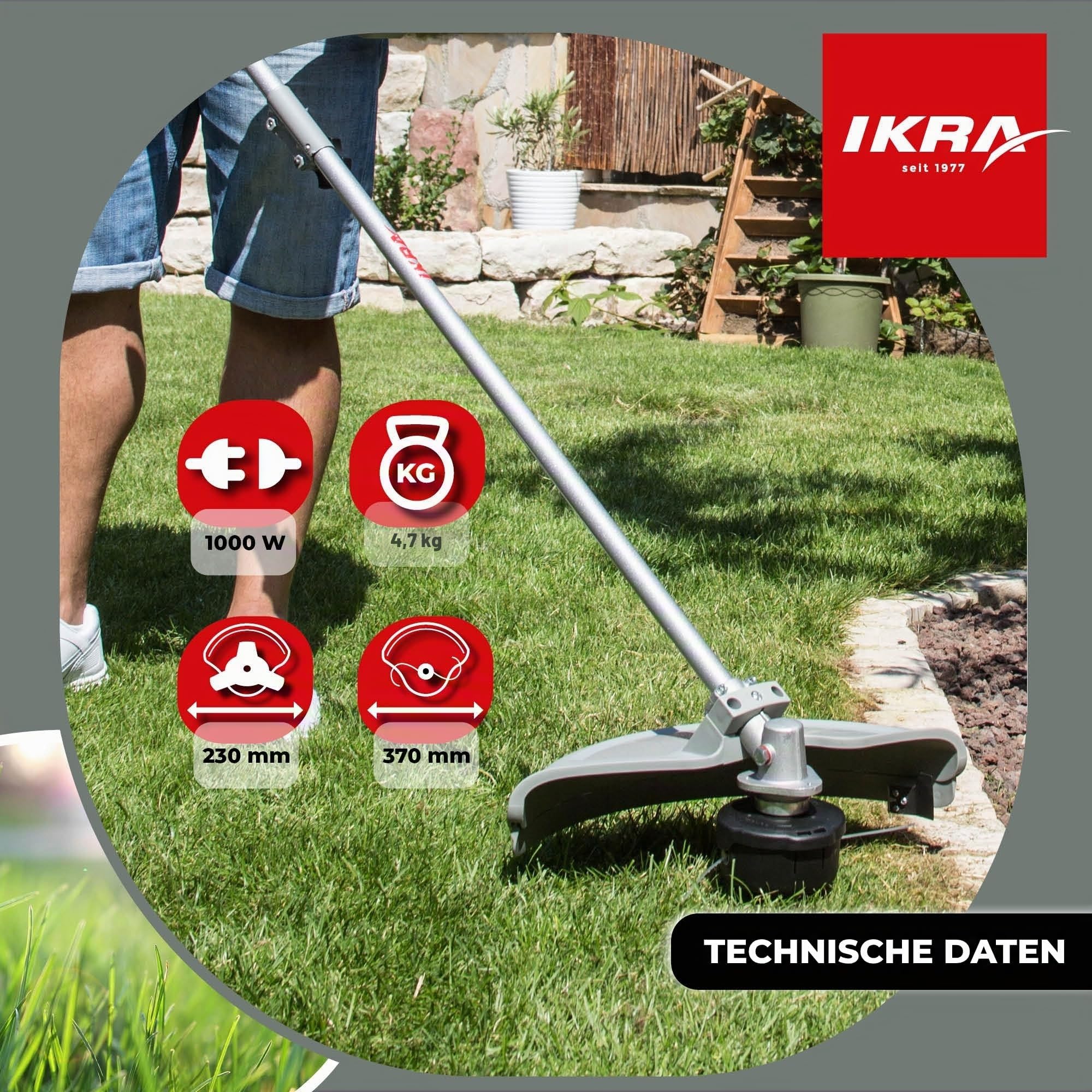 ikra-ies-1000-c-elektro-sense-1000-w-37-cm-faden-23-cm-messer-inkl-zubeh-r image 5