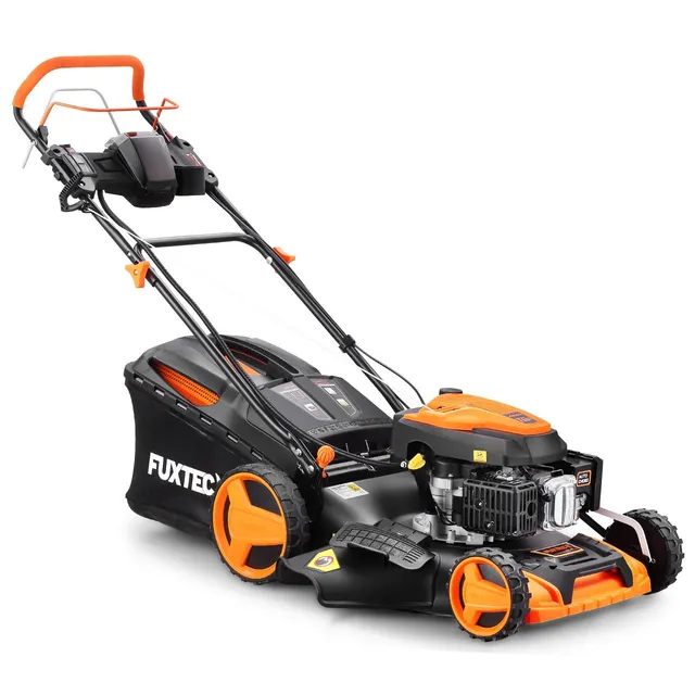 fuxtec-fx-rm5196es-benzin-rasenm-her-mit-e-start-und-zipgo-b-ware image 1