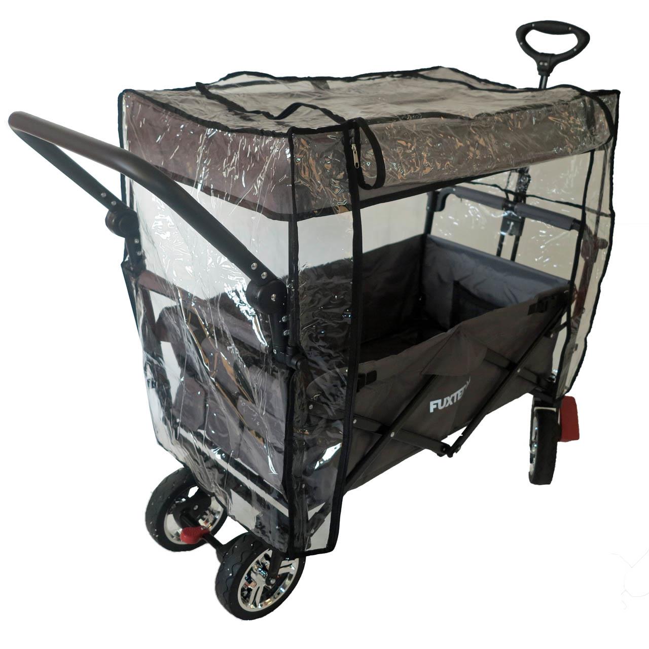 fuxtec-regenschutz-transparent-f-r-bollerwagen-ct700-wetterschutz-mit-klettversc image 2