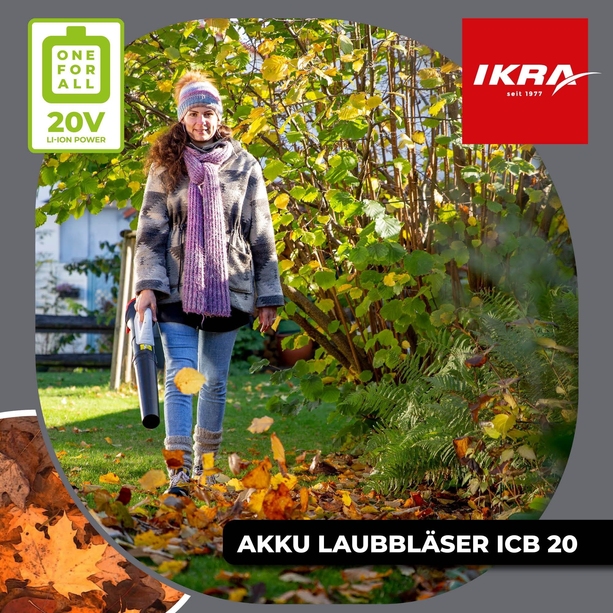 ikra-akku-laubbl-ser-icb-20-axial-150-km-h-inkl-2x-20v-akku-schnellader image 2