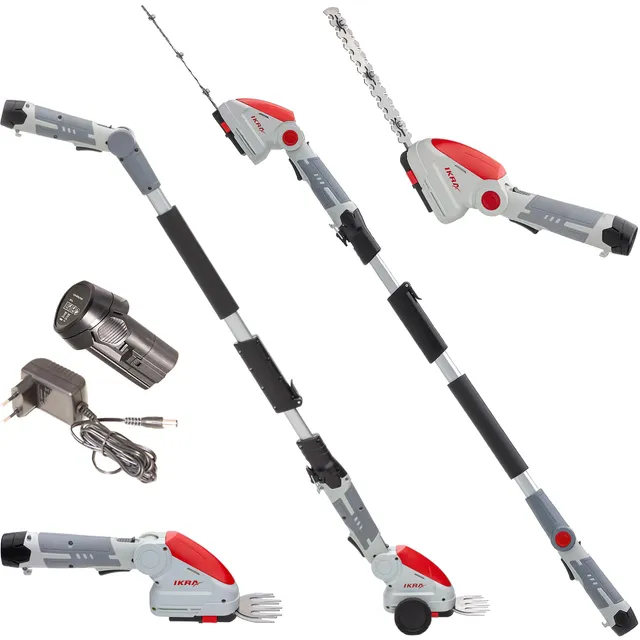 ikra-akku-grasschere-strauchschere-igbs-1210f-12v-2in1-inkl-teleskopstiel image 1