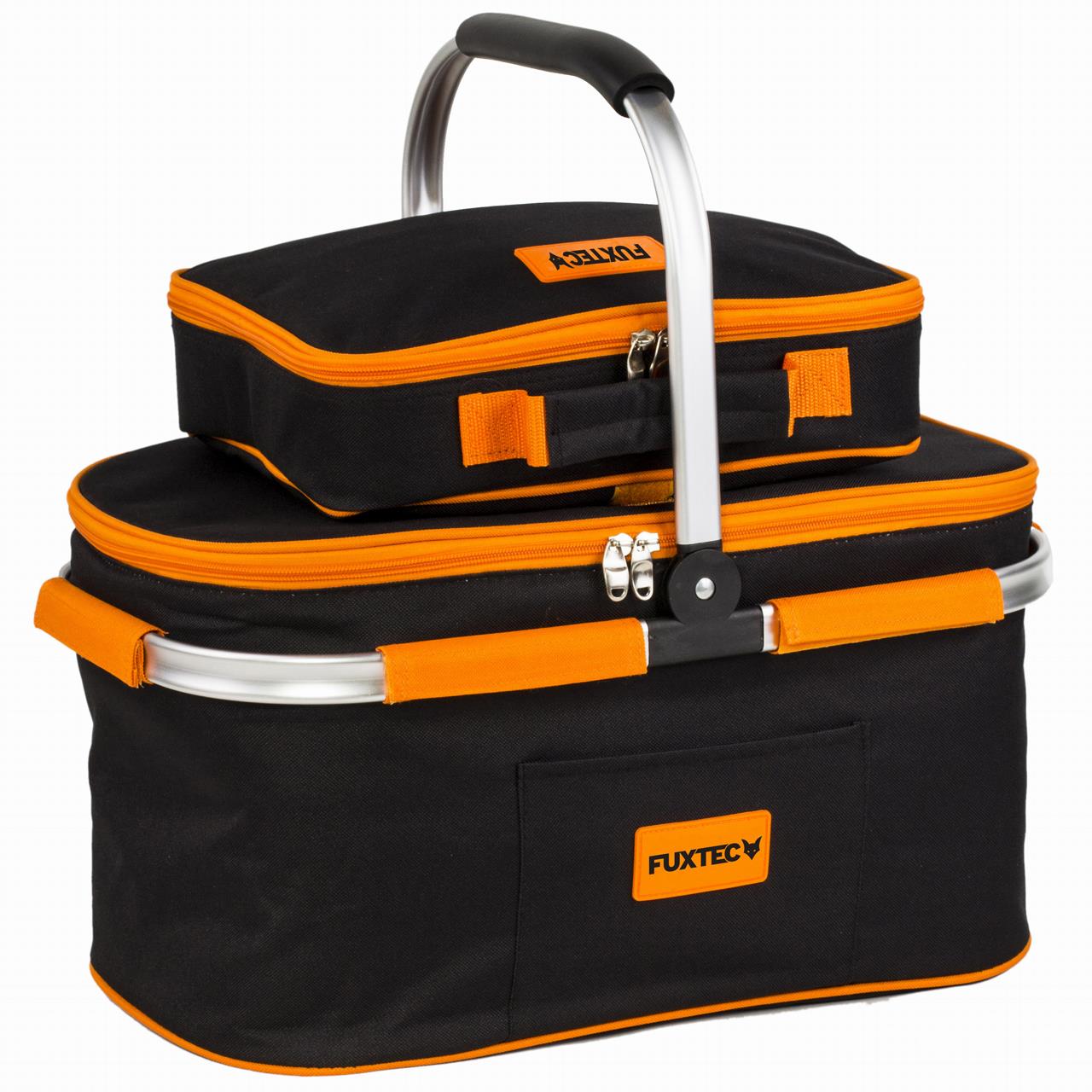 fuxtec-bollerwagen-picknick-korb-pk-kf1000-family-f-r-4-personen-mit-k-hltasche image 2