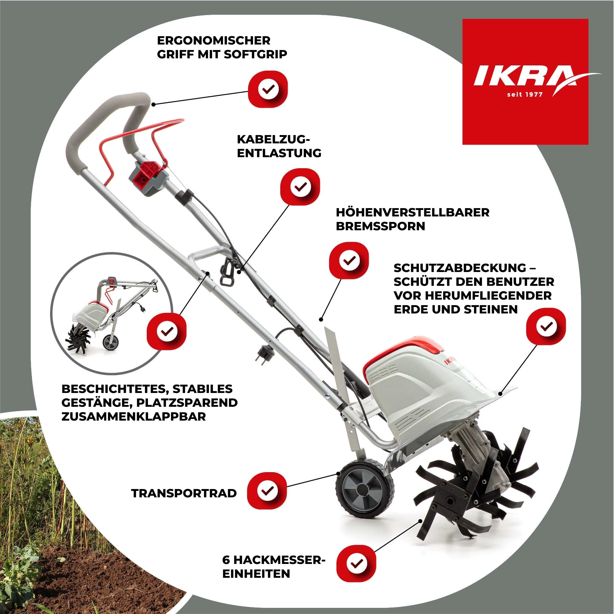 ikra-fem-1500-elektro-bodenhacke-1500w-17-30-45cm-bis-23cm-tief image 5