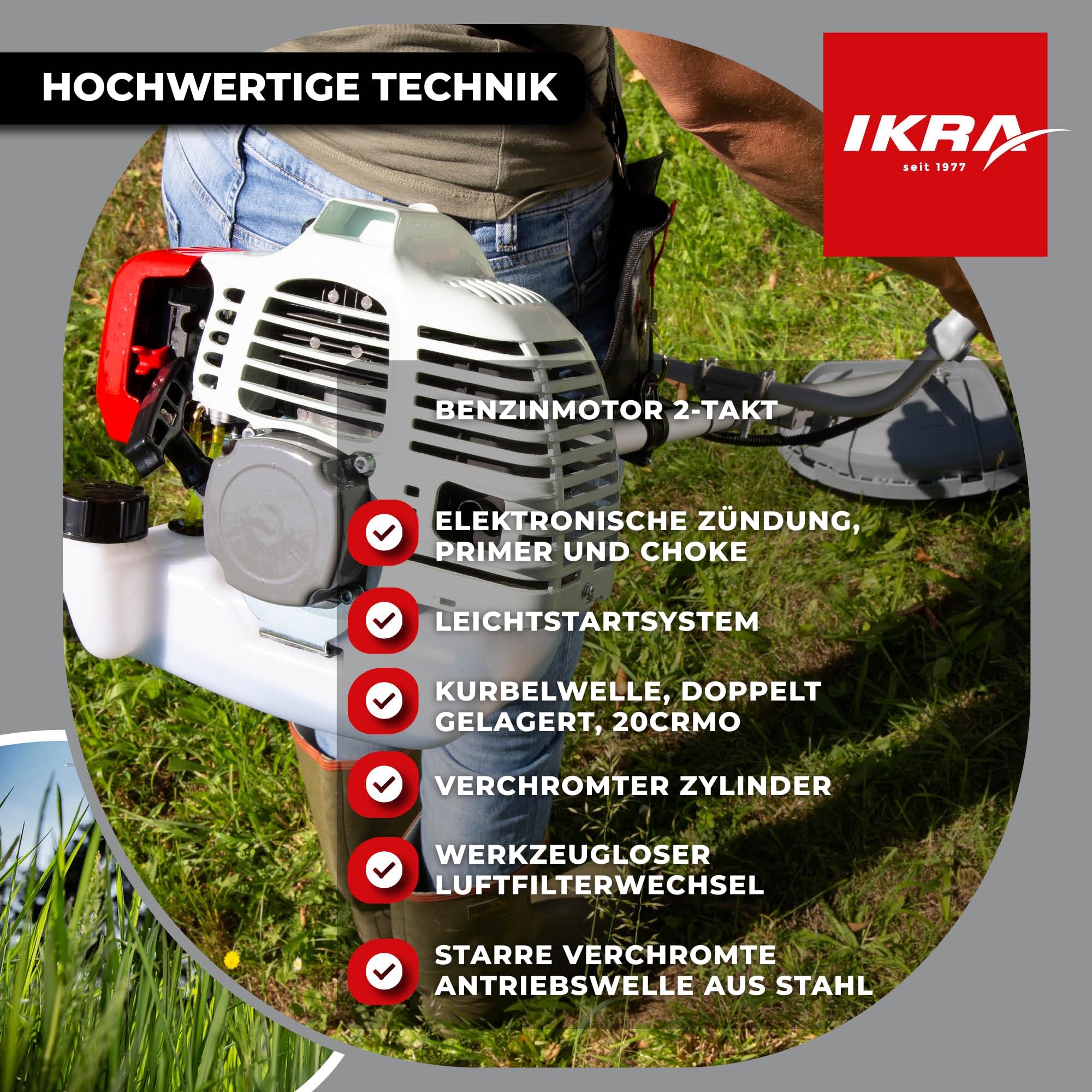 ikra-ibf-4342-benzin-freischneider-42-7-cm-1-25-kw-mit-fadenspulen-und-dickichtm image 3