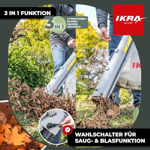 ikra-ibv-3000-elektro-laubsauger-laubbl-ser-laubh-cksler-3in1-3000w image 8