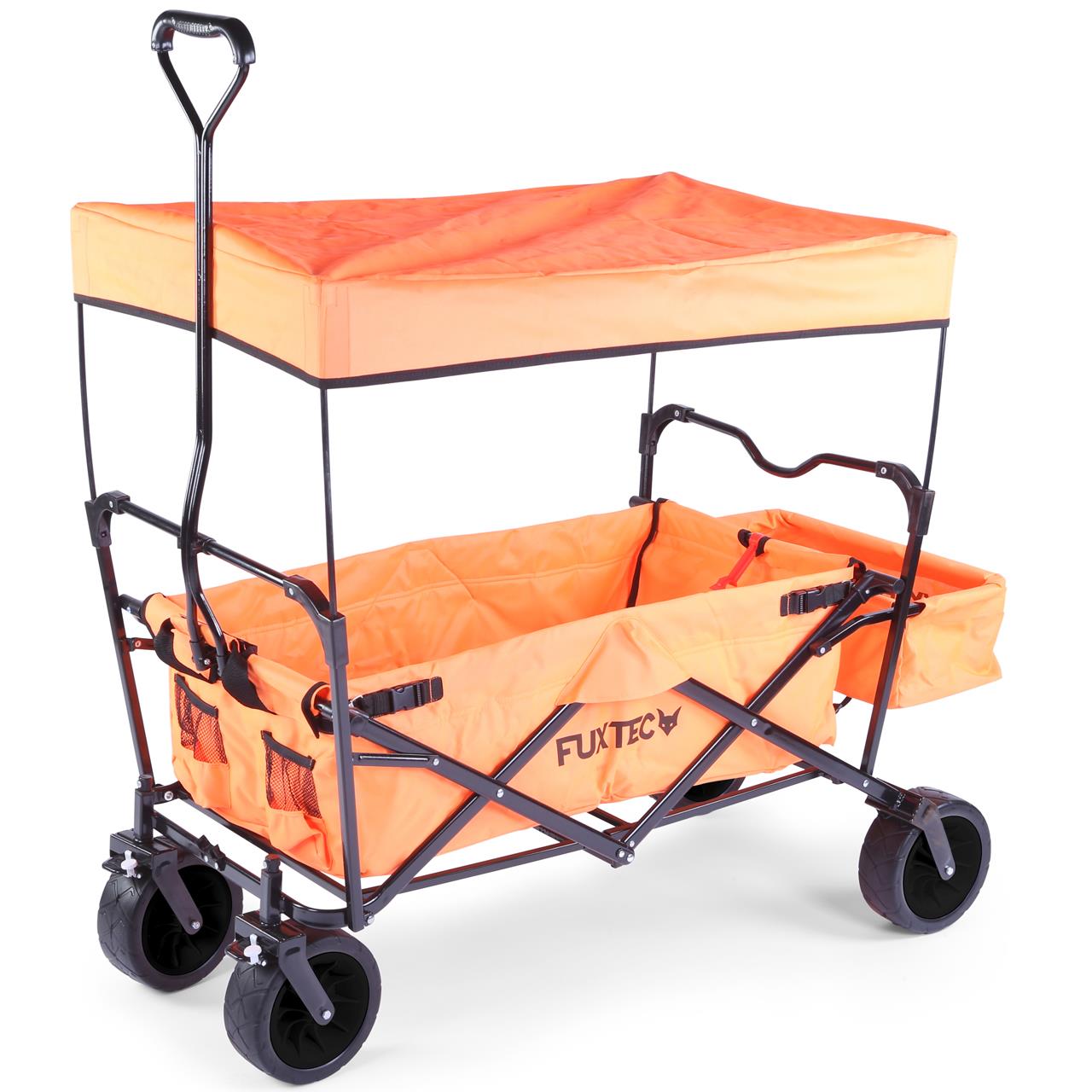 fuxtec-b-ware-bollerwagen-fx-bw100-orange-faltbar-mit-dach-bis-75-kg image 1