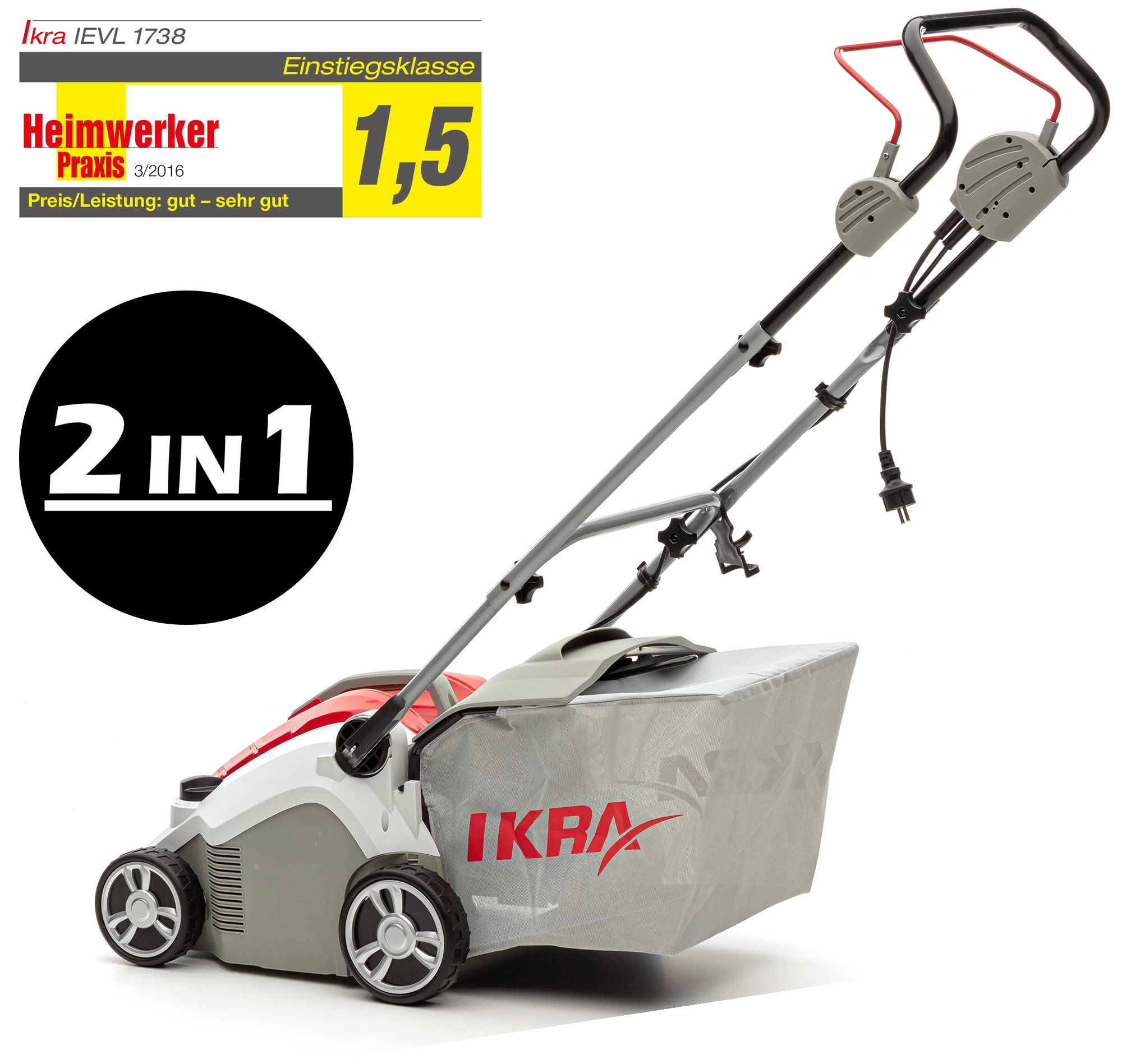 ikra-elektro-vertikutierer-rasenl-fter-ievl-1738-2in1-38-cm-1-700-w-50-l-fangkor image 2