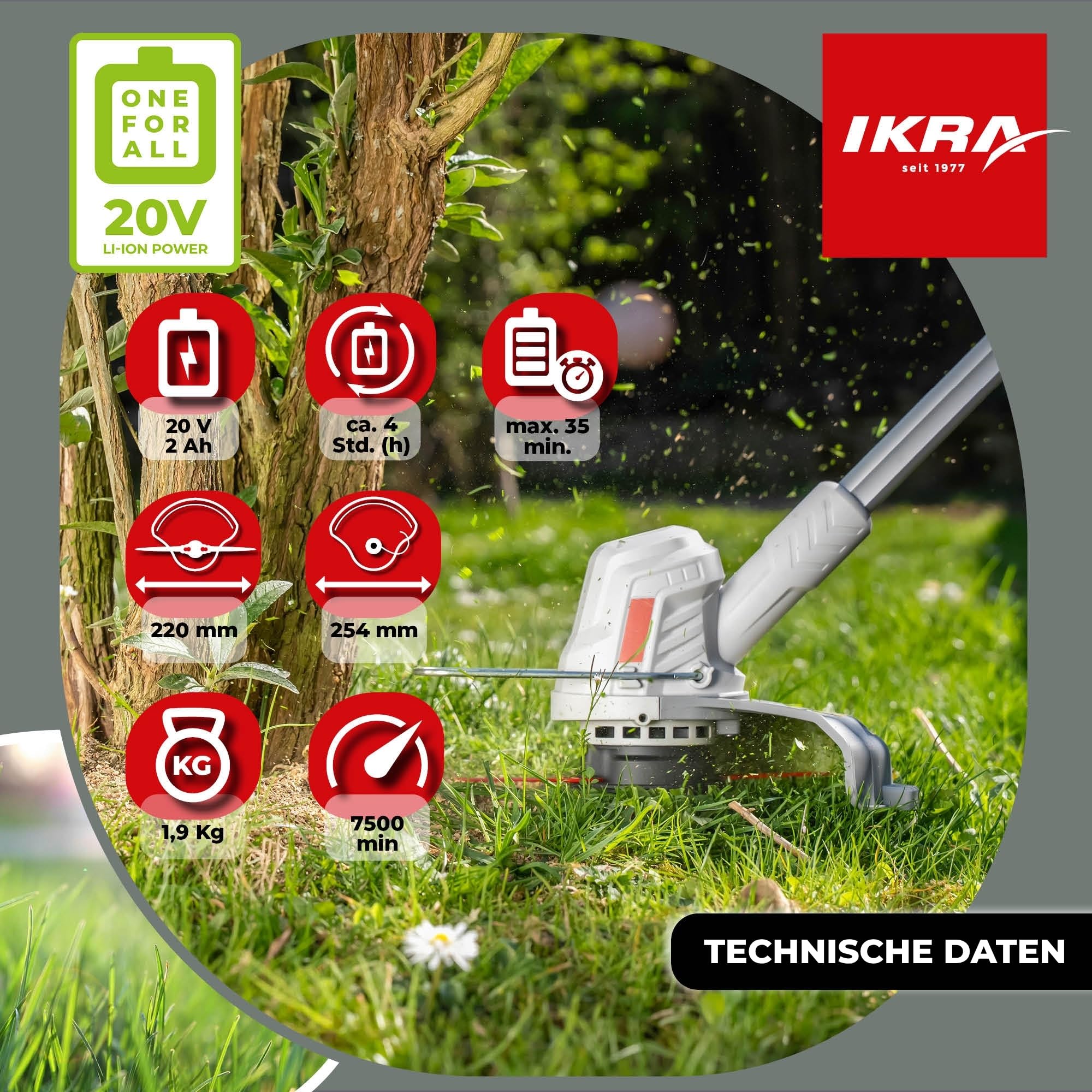ikra-iart-2025-2in1-akku-rasentrimmer-20v-inkl-akku-ladeger-t-fadenspule-20-nylo image 5