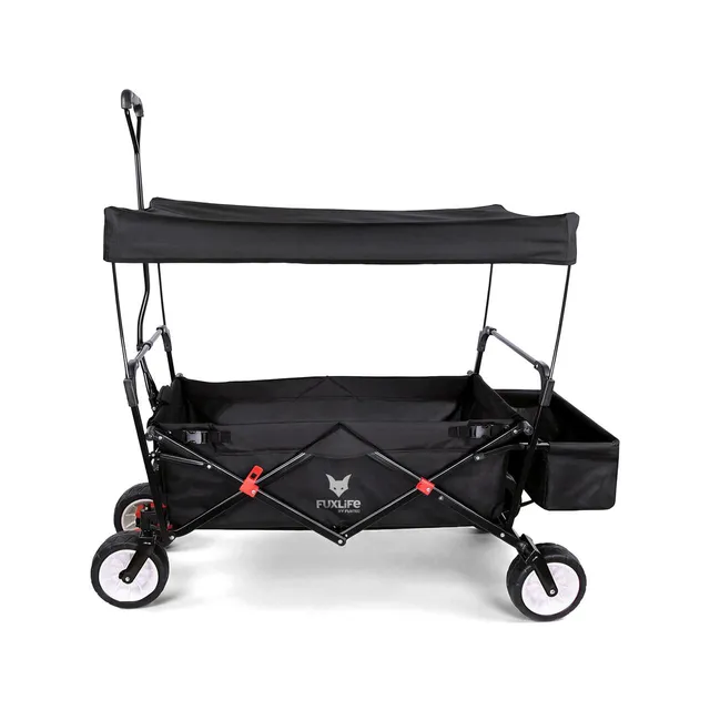 fuxlife-bollerwagen-fx-ct350-f-r-2-kinder-mit-sonnendach-upf-50 image 1