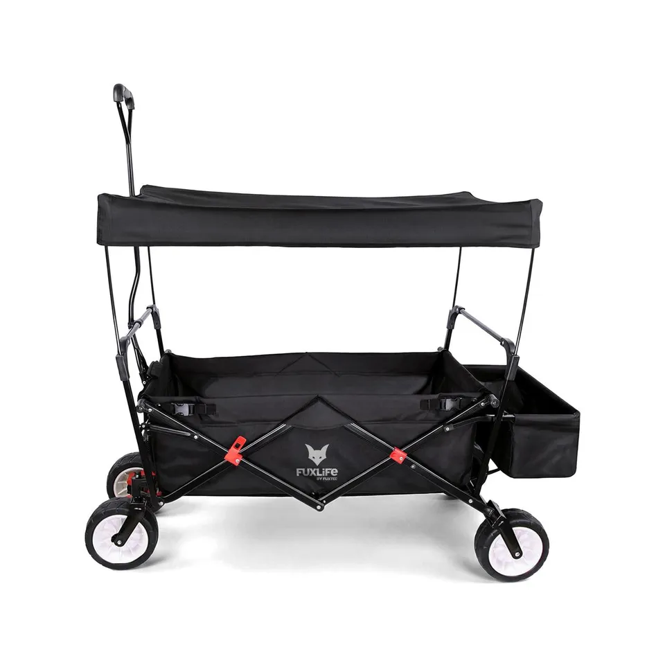 fuxlife-bollerwagen-fx-ct350-f-r-2-kinder-mit-sonnendach-upf-50 image 1