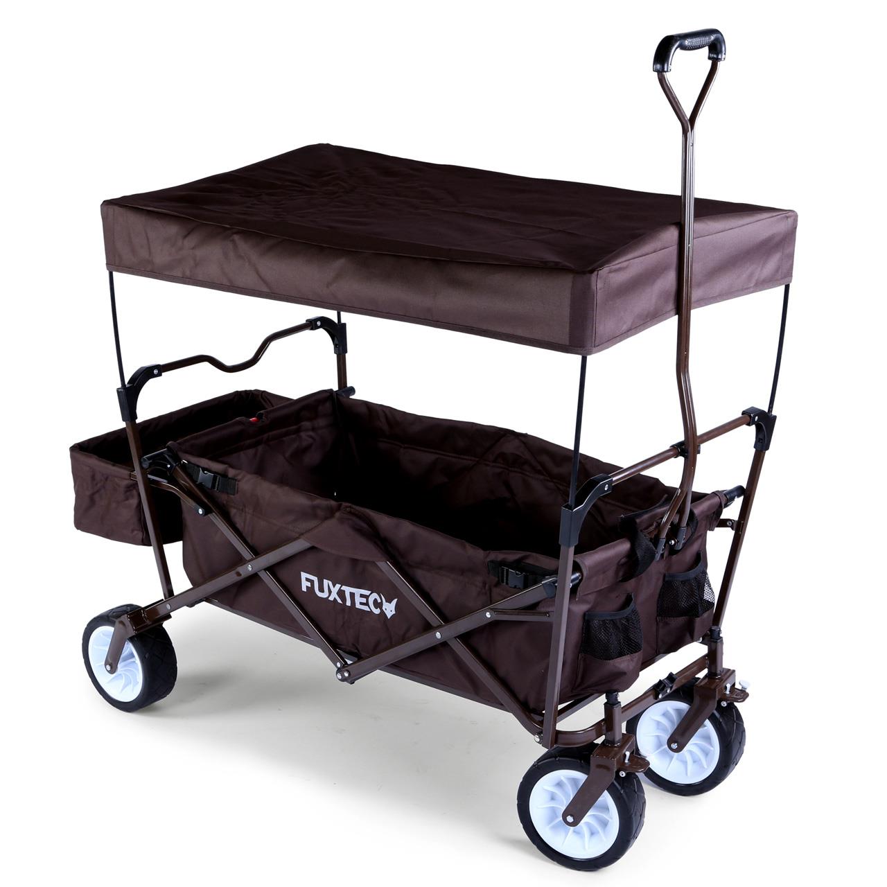 fuxtec-bollerwagen-fx-bw100-schokobraun-faltbar-bis-75-kg-b-ware image 3