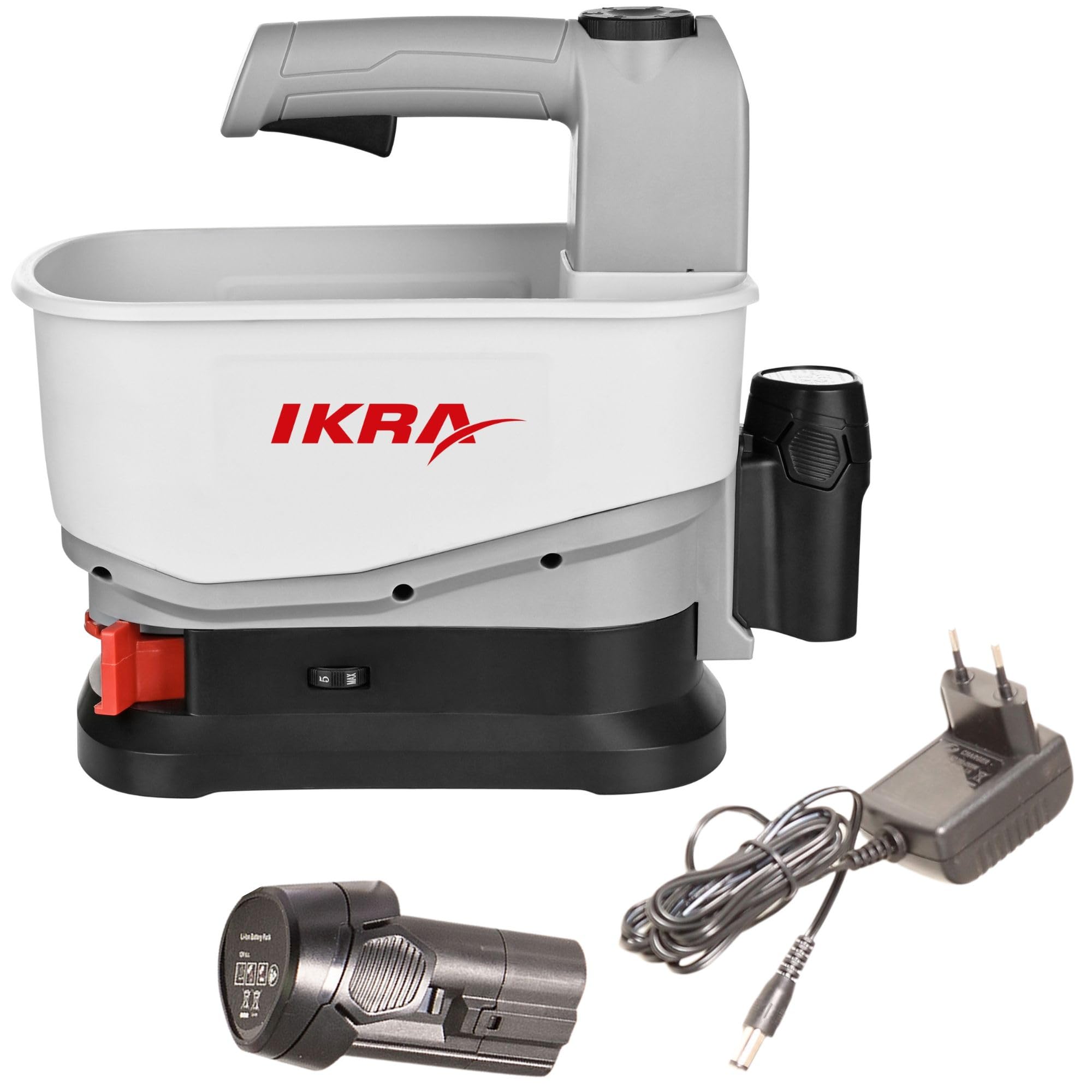 ikra-universal-streuer-iast-12-akku-handstreuer-streubreite-bis-5-m-inkl-akku-la image 1
