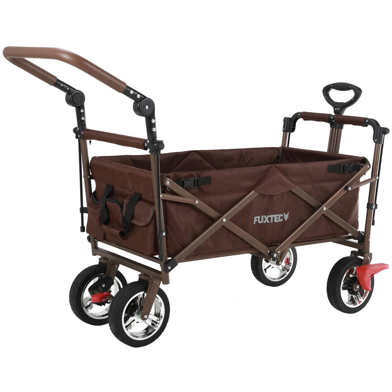 fuxtec-bollerwagen-fx-ct700-faltbar-in-grau-mit-uv-sonnendach-und-schiebegriff-b image 2